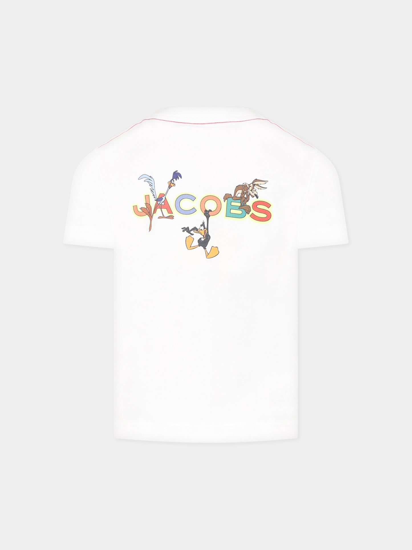 T-shirt bianca per bambino con stampa e logo,Little Marc Jacobs,W55014 10P