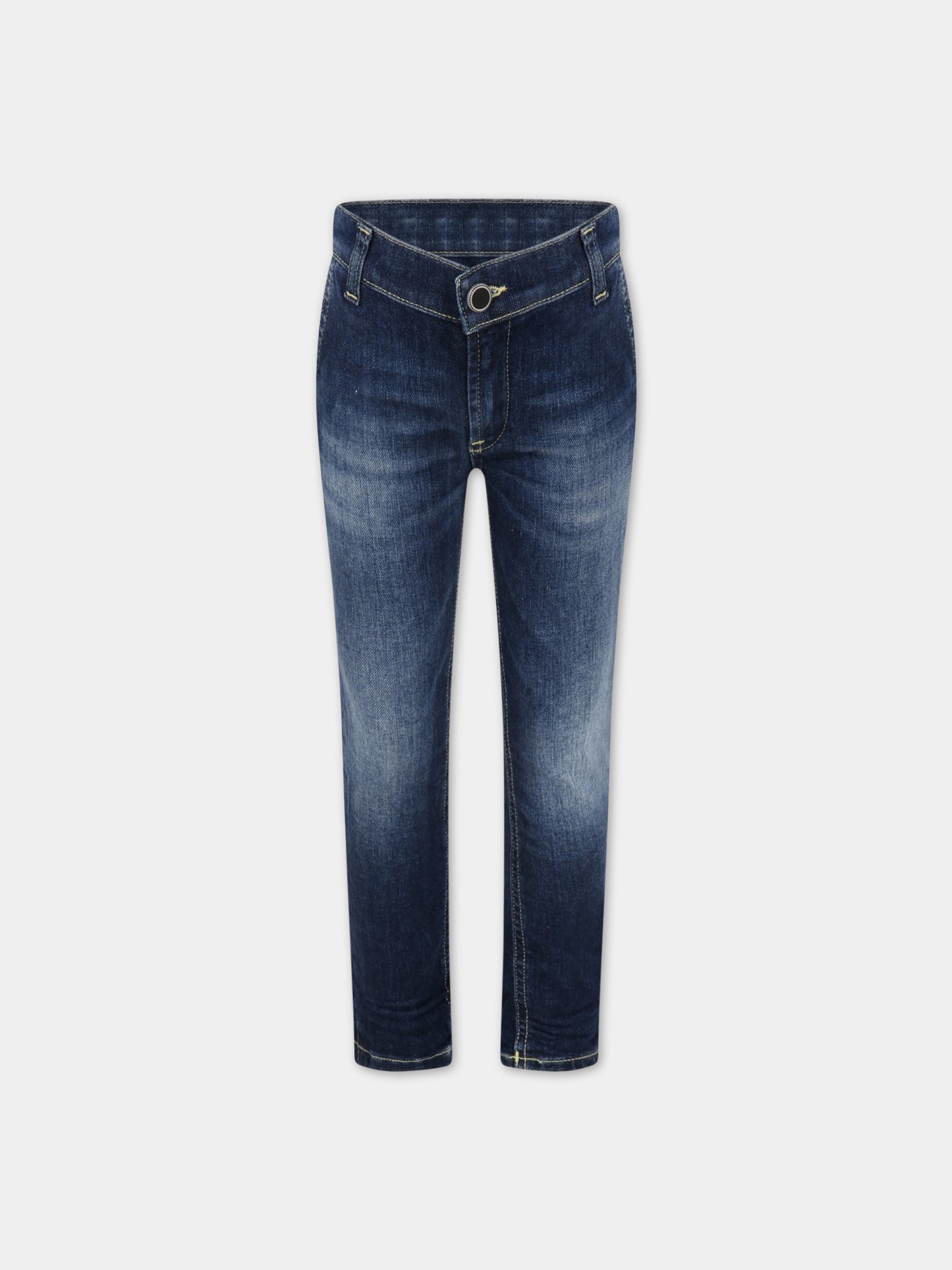 Jeans  Major  nero per bambino con patch logato,Dondup Kids,DMPA169 YD027 4020