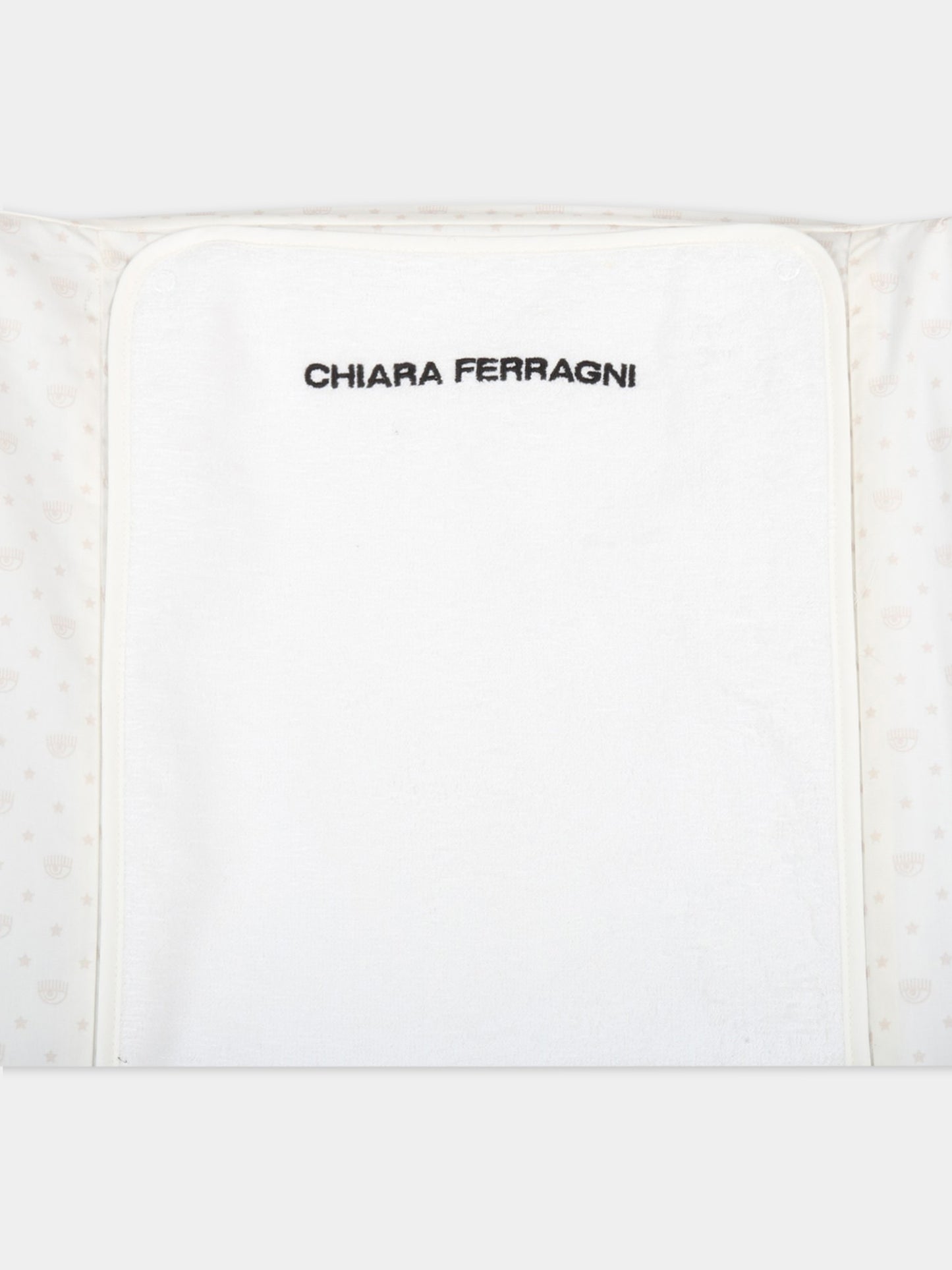 Coprifasciatoio avorio per neonati con occhiolino,Chiara Ferragni Homewear,CF051B