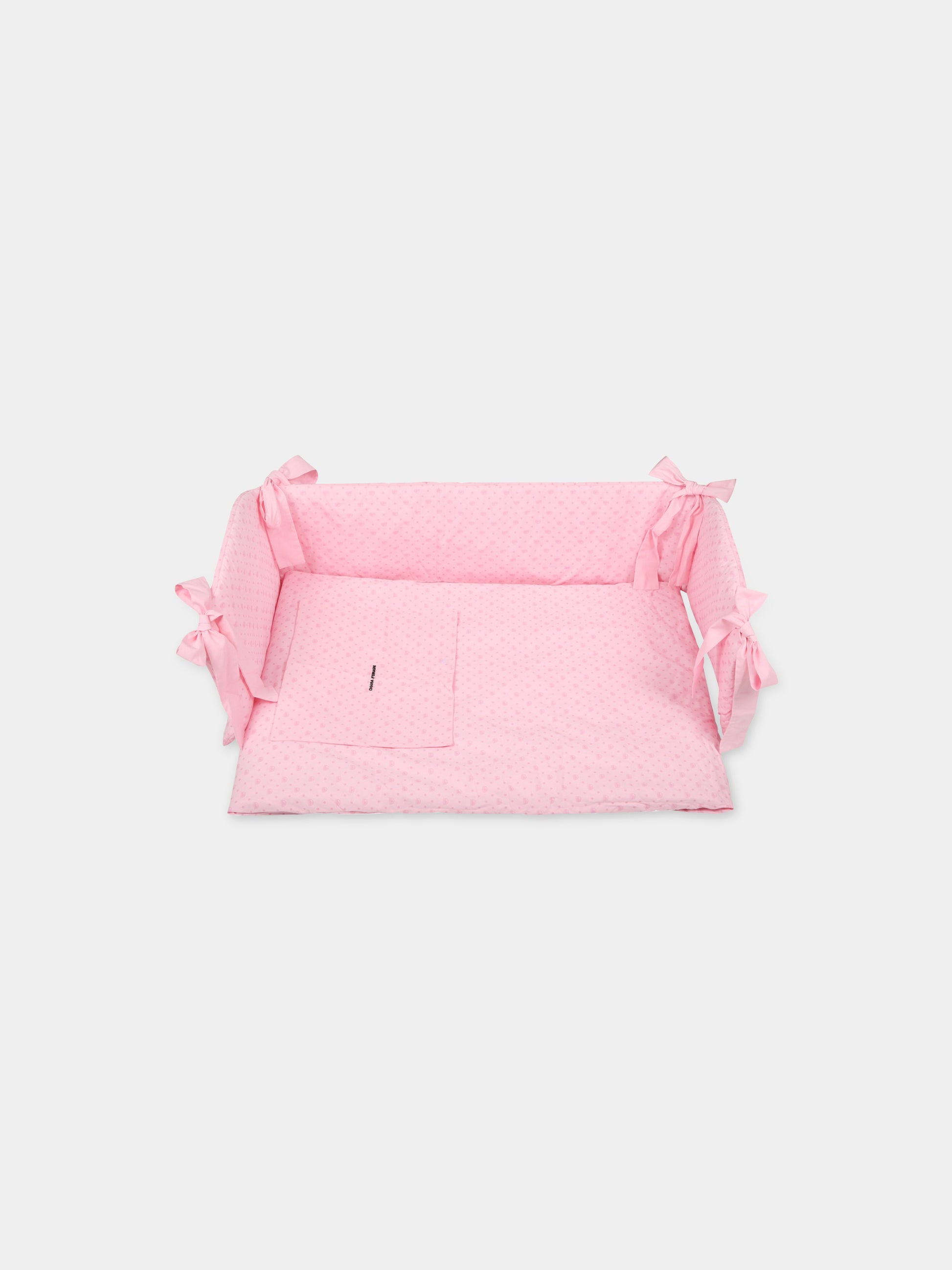 Set paracolpi rosa per neonati con occhiolino,Chiara Ferragni Homewear,CF017TR