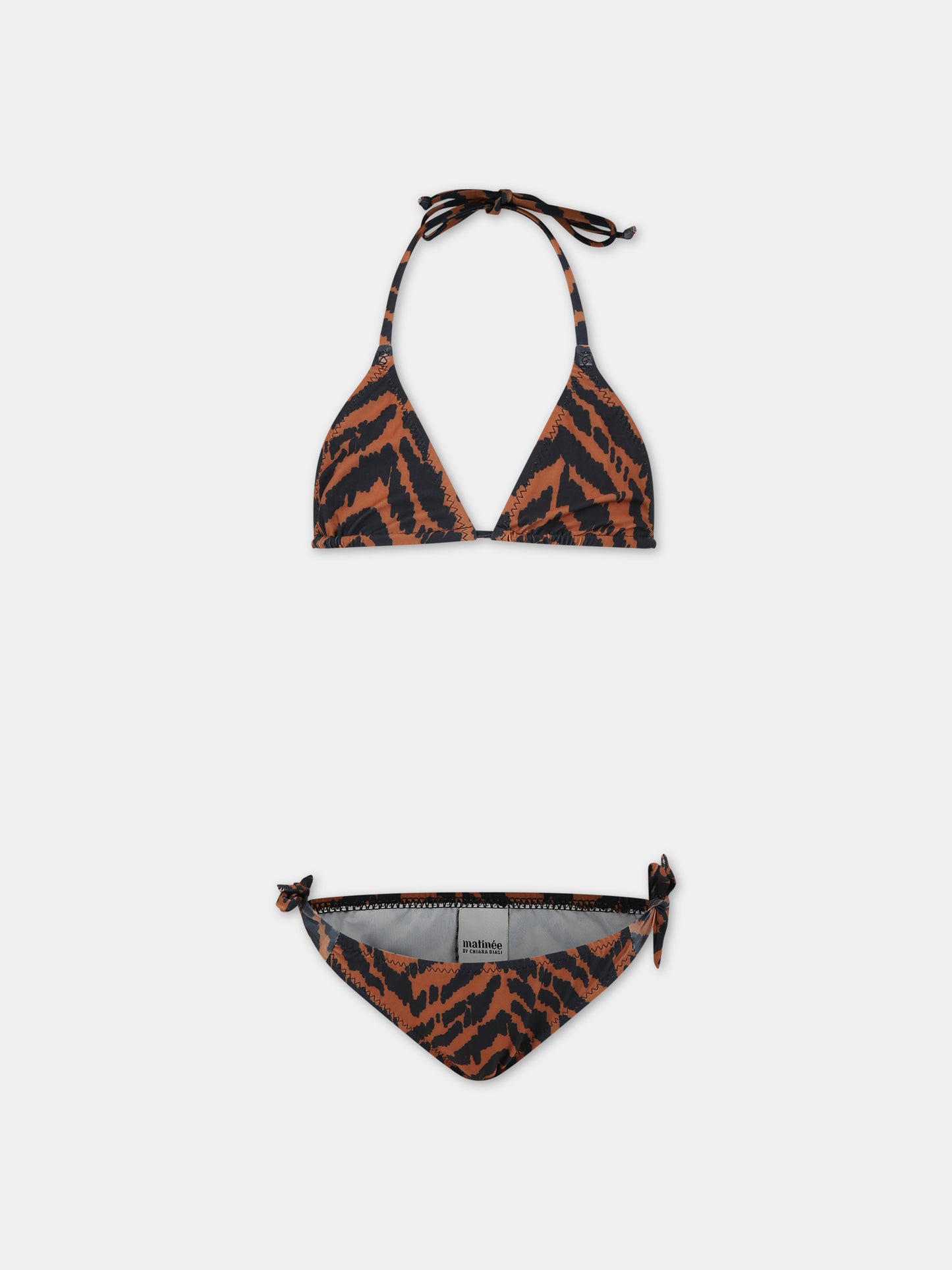 Bikini multicolor per bambina con logo,Matineè,CC4010 PETITE CAMILLE TIGRE