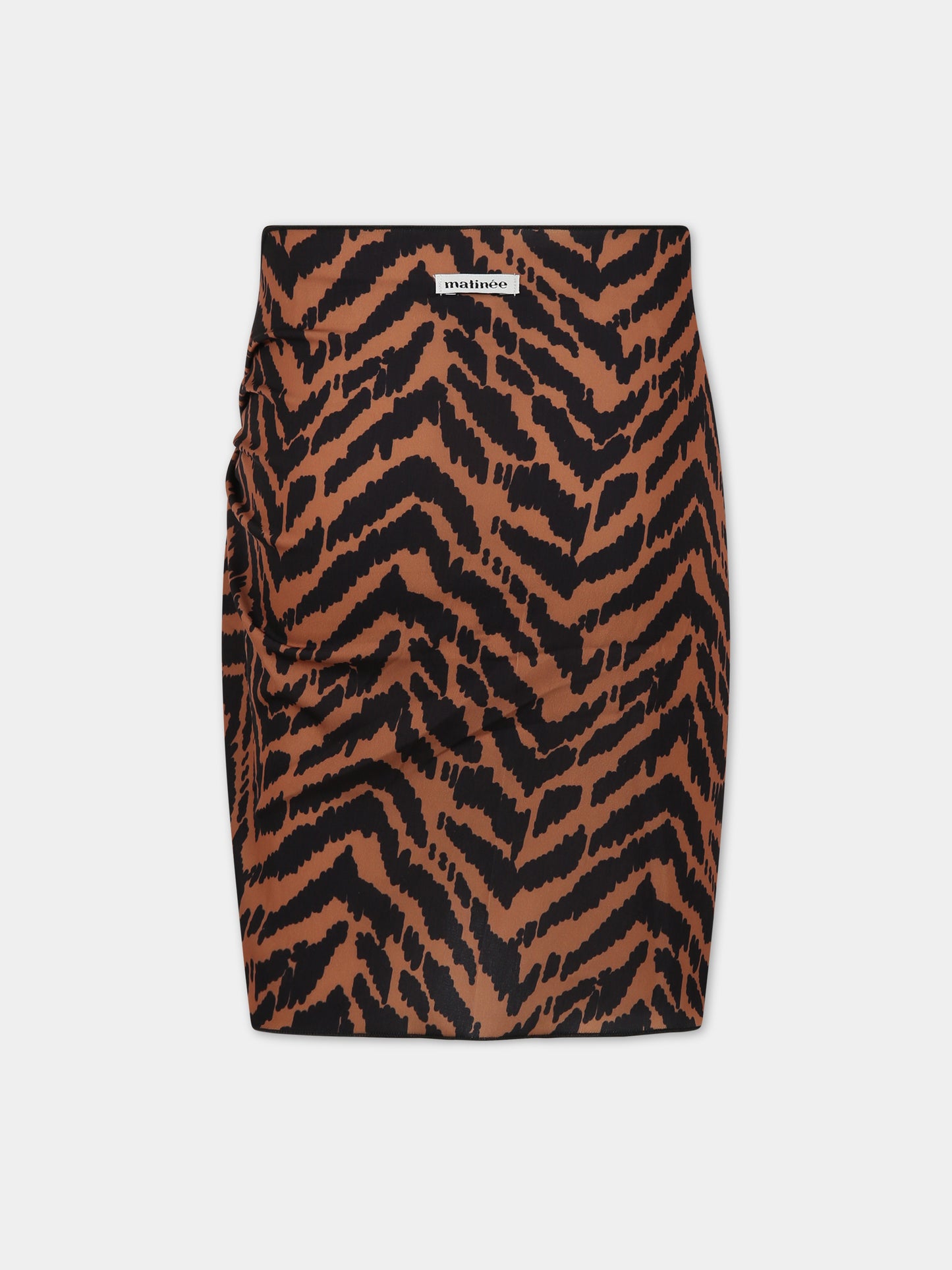 Pareo multicolor per bambina con logo,Matineè,CC4026 PETITE ANNETTE TIGRE