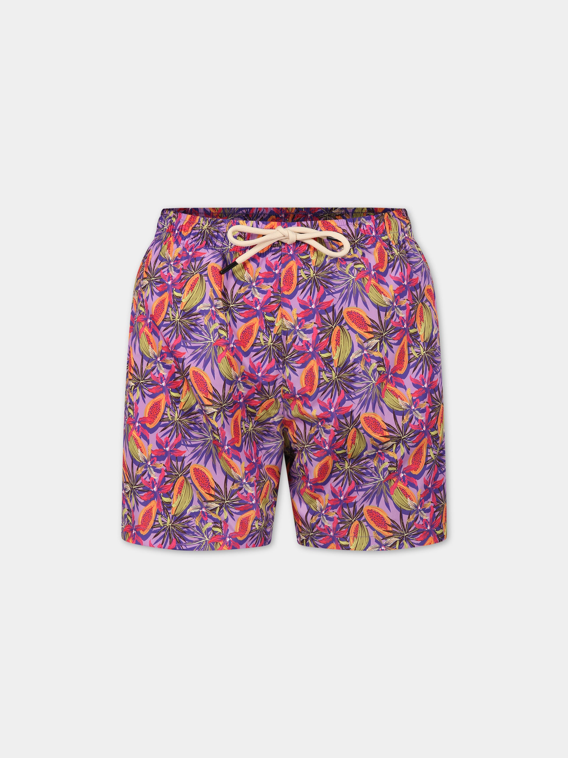 Boxer mare viola da uomo con logo,Matineè,BUM4004 ALEXANDRE PAPAYA VIOLA