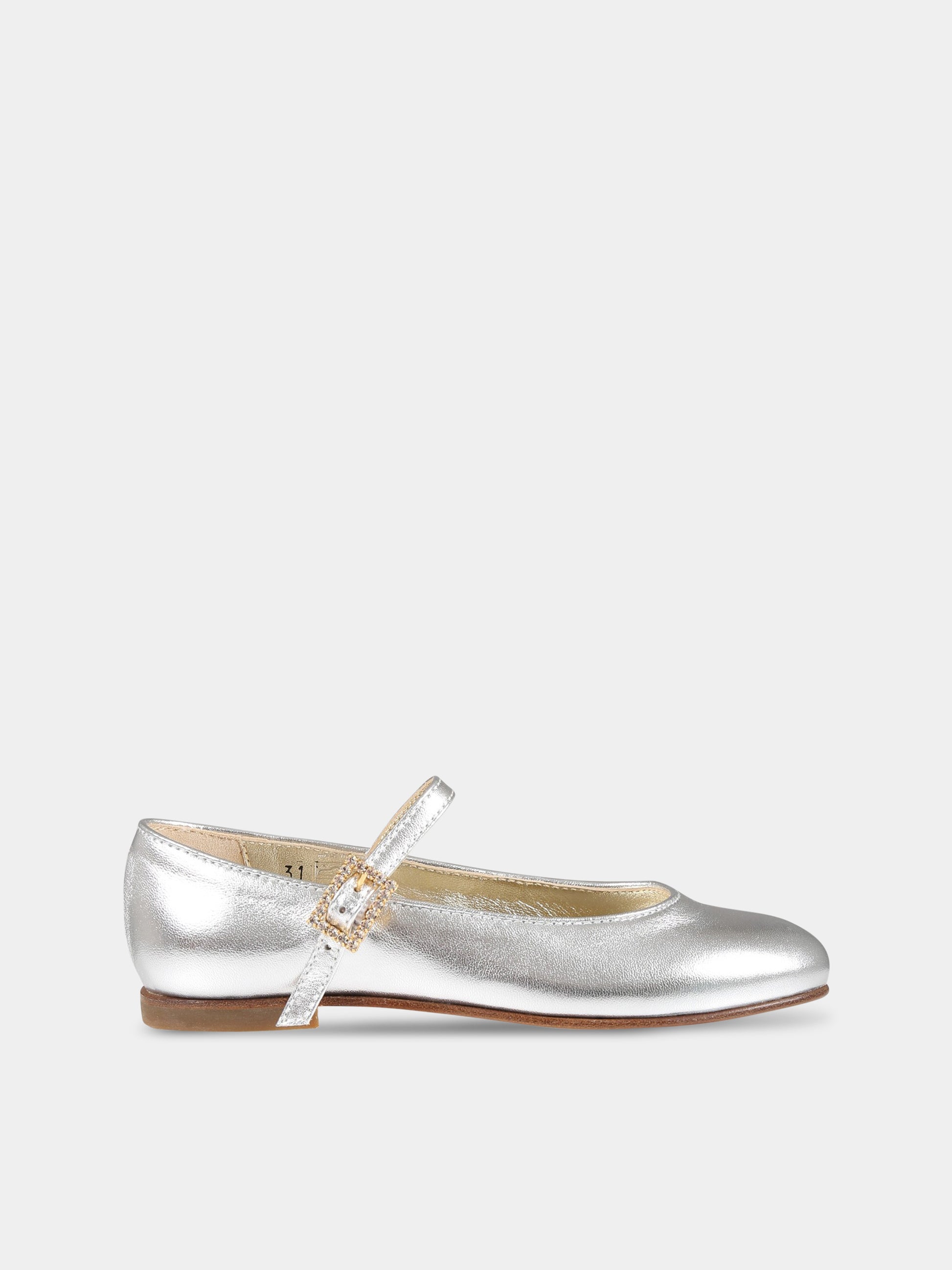 Ballerine argentate per bambina,Gallucci Kids,J20057AM012B08S