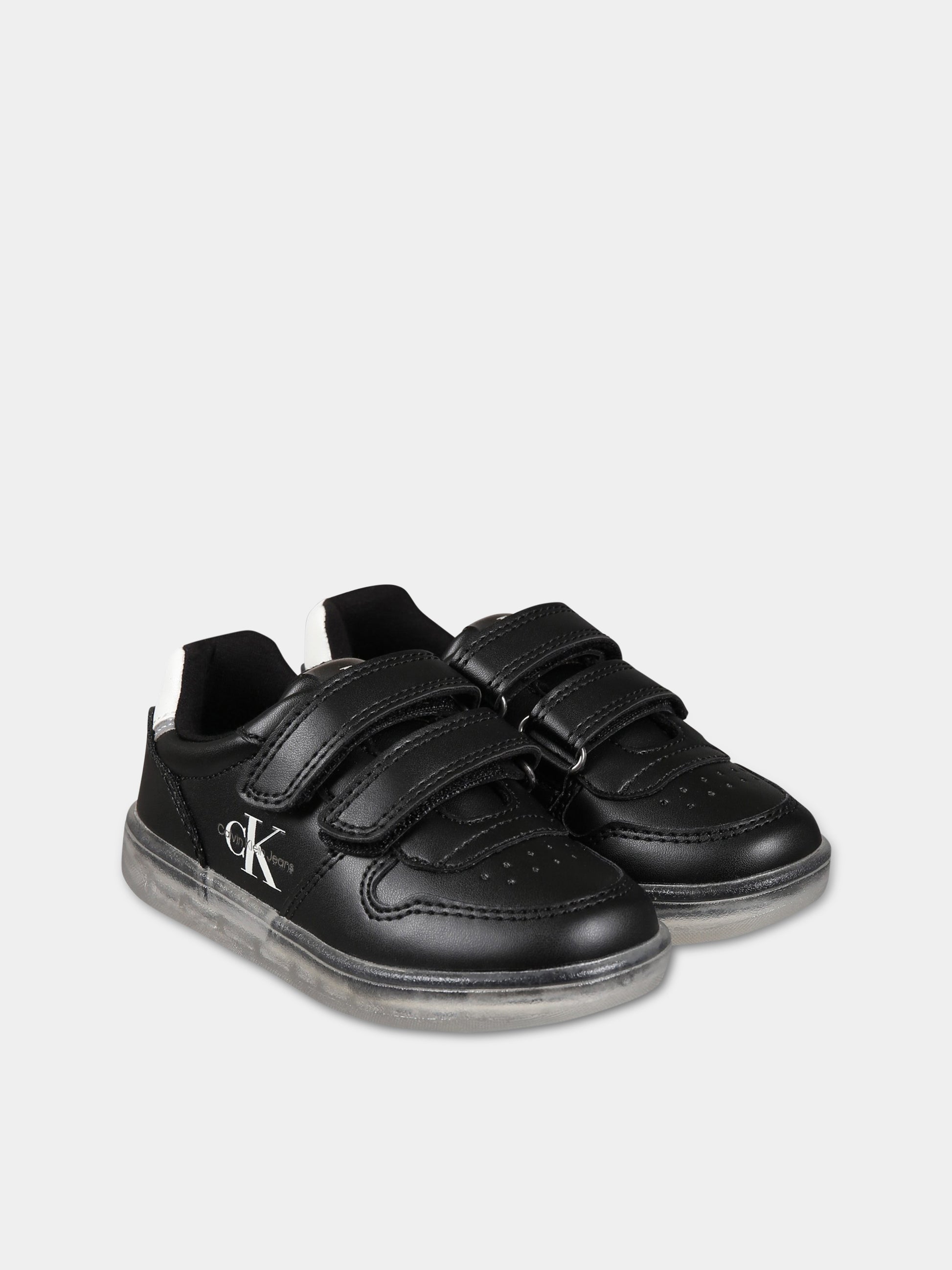 Sneakers nere per bambino con logo,Calvin Klein Kids,V1X9 80546 1355999