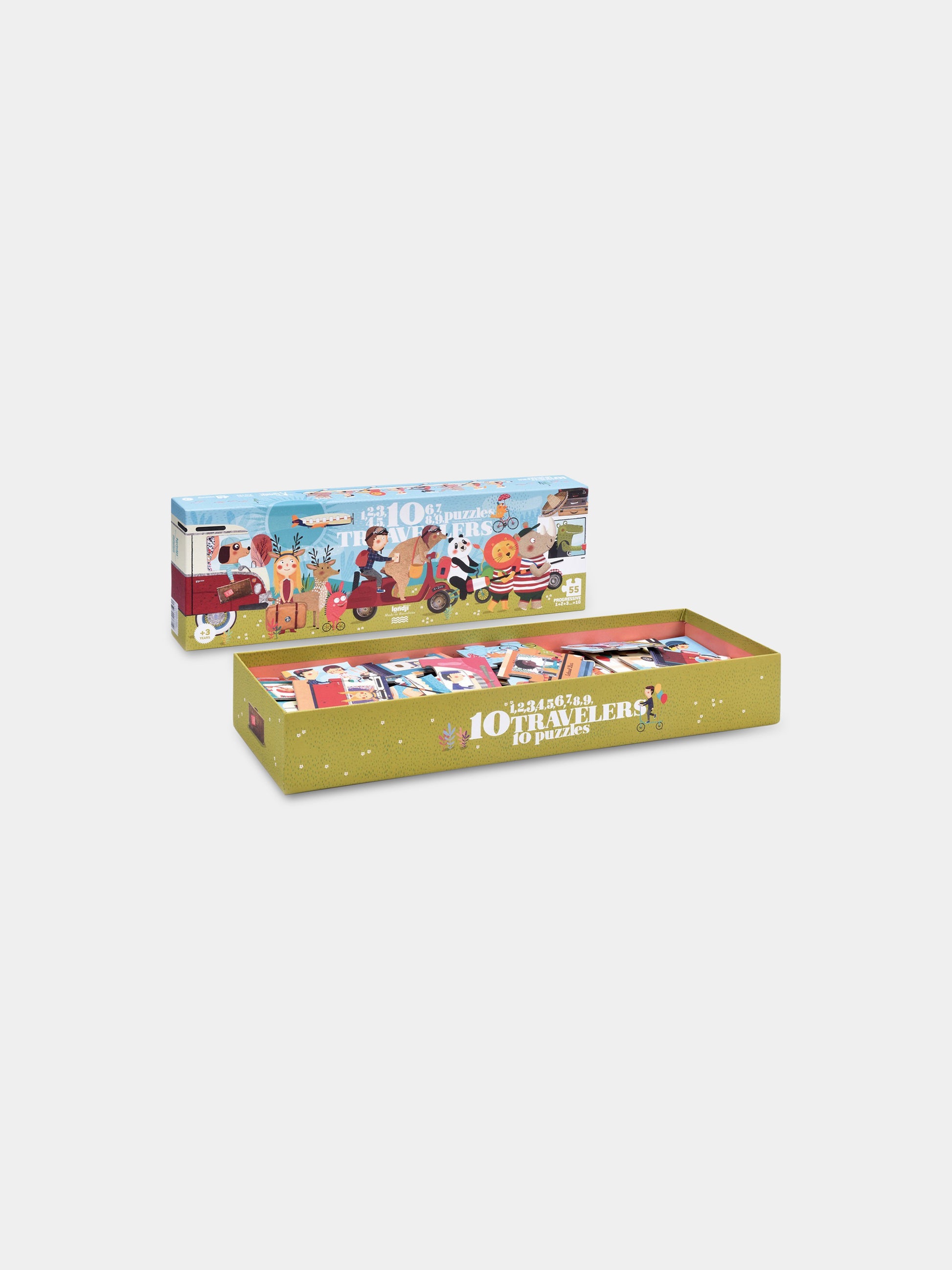 Puzzle multicolor per bambini per imparare a contare,Londji,PZ004U