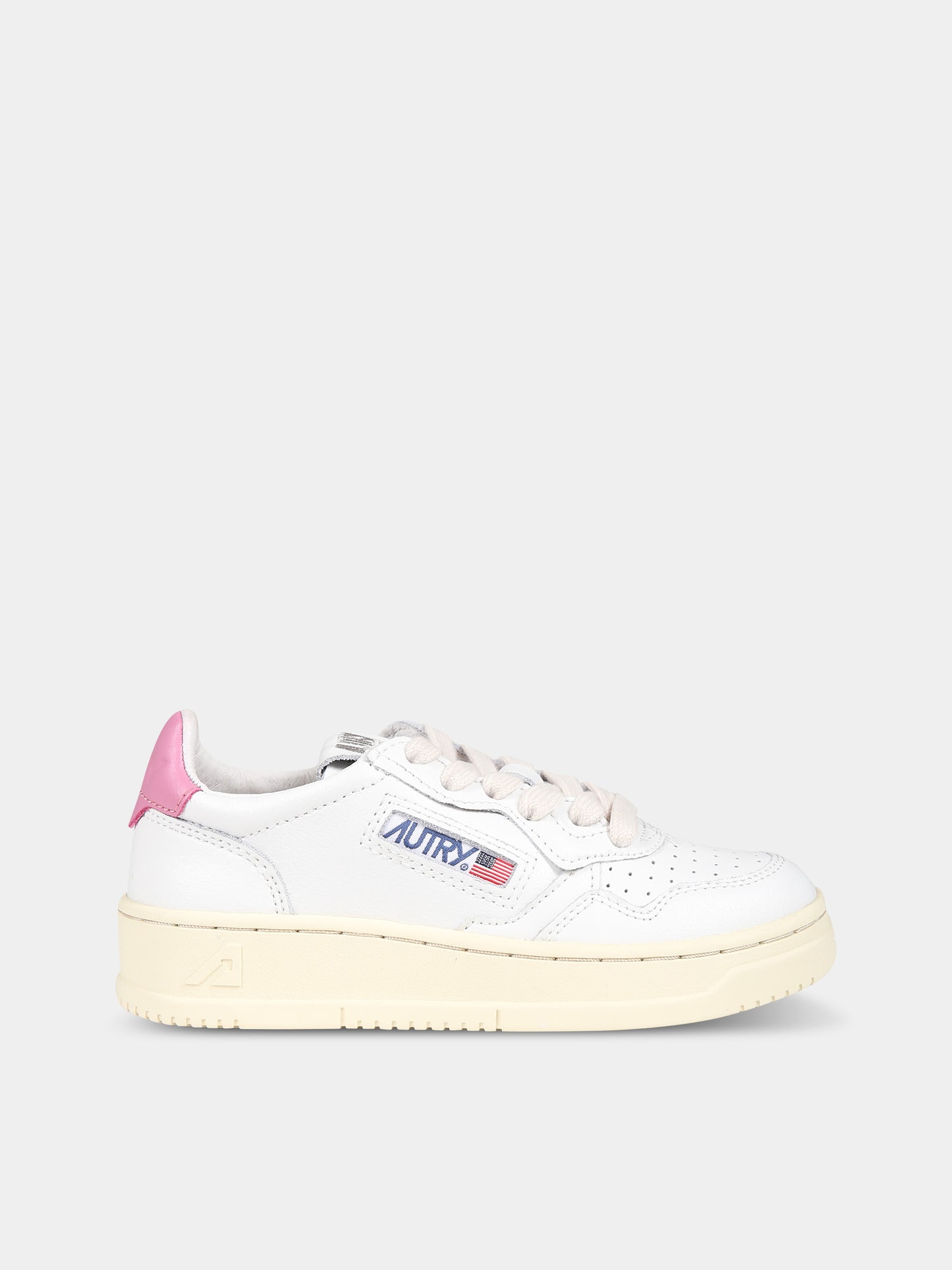 Sneakers bianche per bambina con logo,Autry,KULK LL19