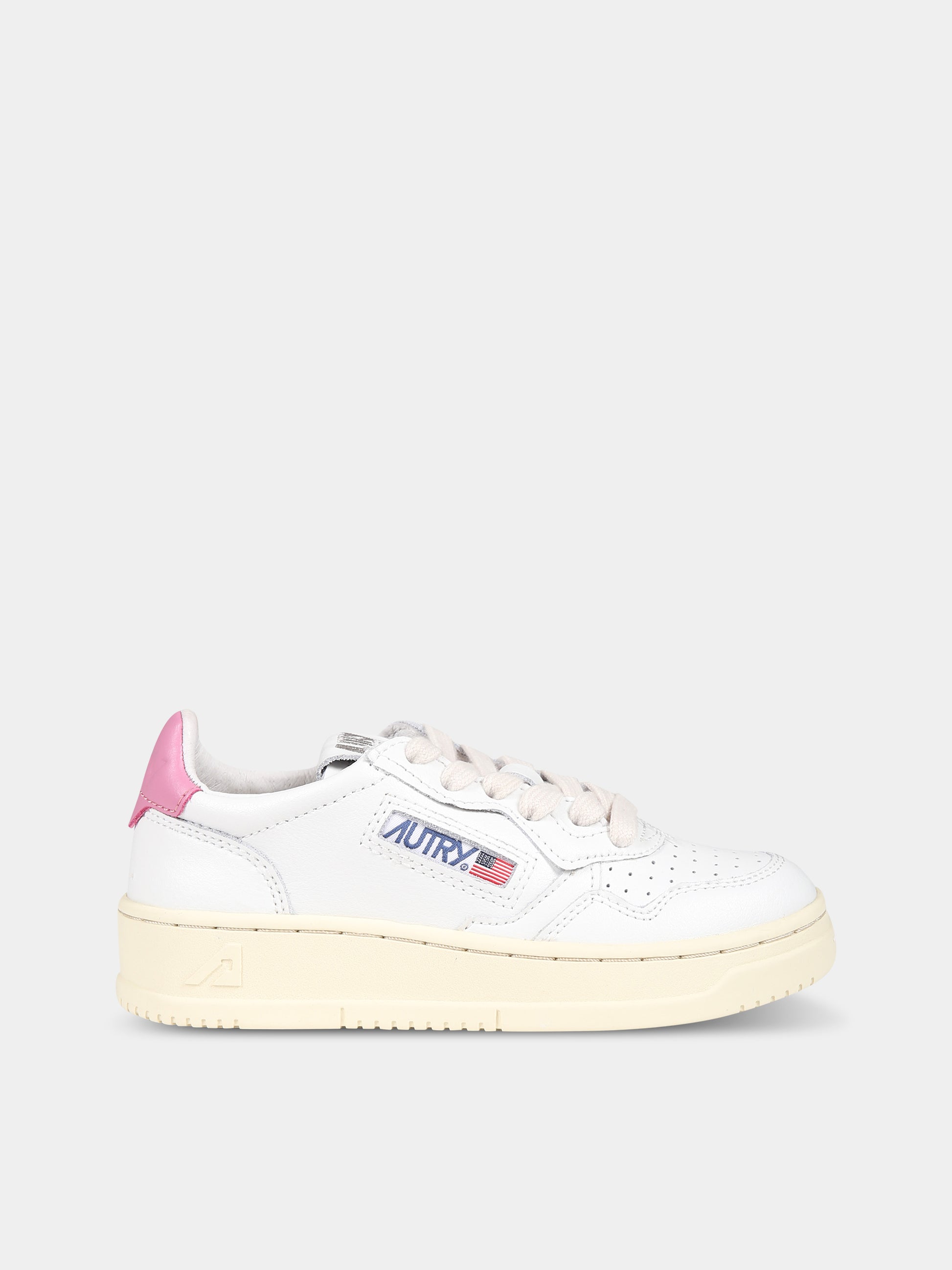 Sneakers bianche per bambina con logo,Autry,KULK LL19