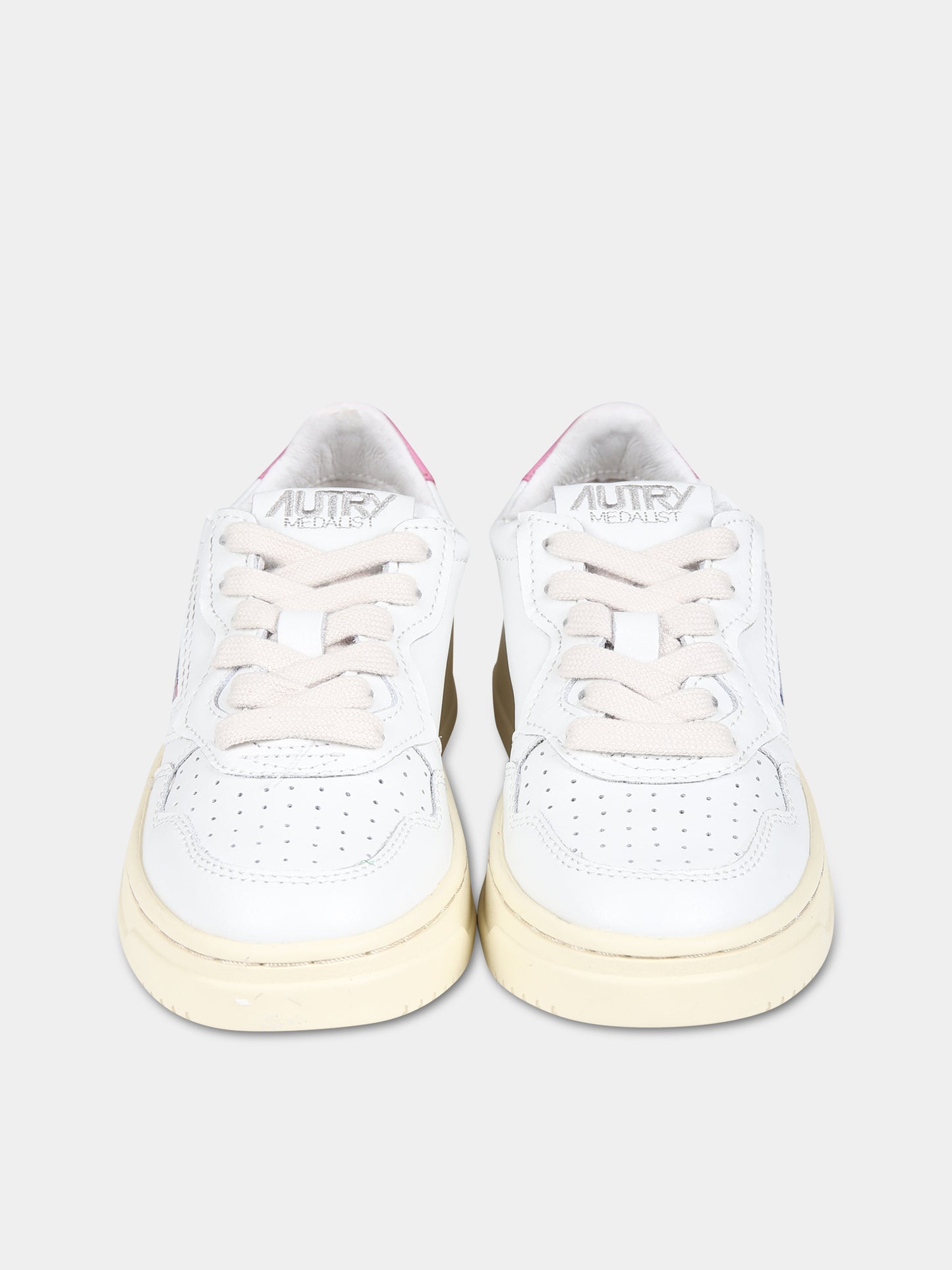 Sneakers bianche per bambina con logo,Autry,KULK LL19