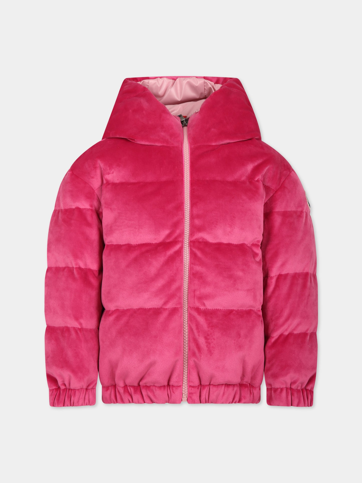 Piumino Daos fucsia per bambina con logo,Moncler Kids,954 1A00023 59731 543