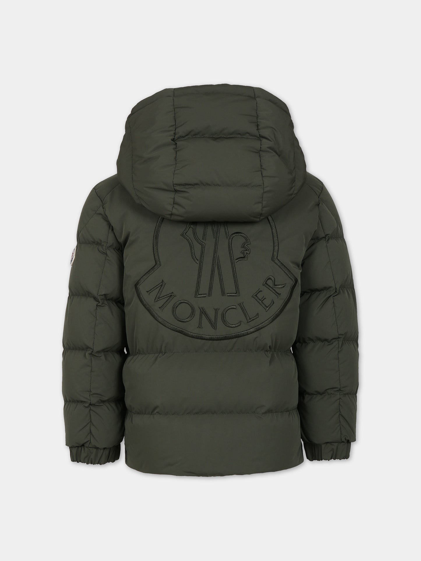 Piumino Eric verde per bambino con logo,Moncler Kids,954 1A00044 54A91 87D