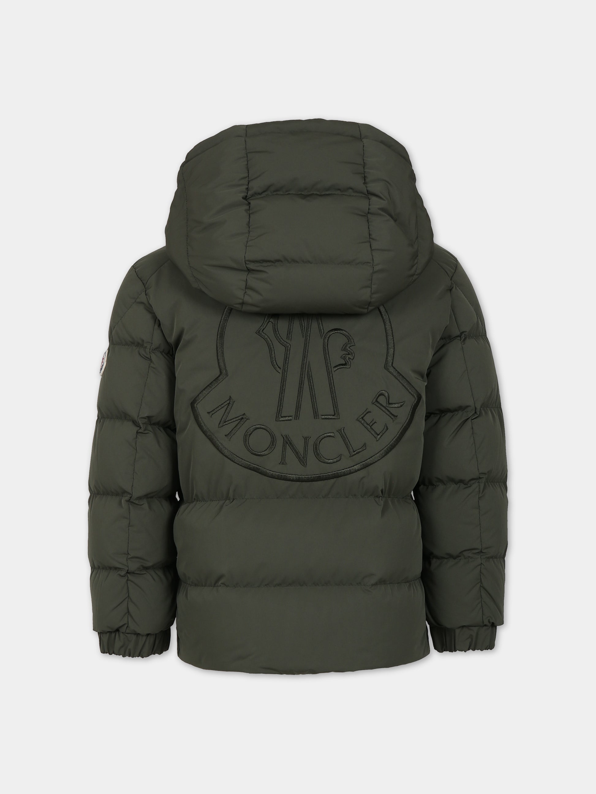 Piumino Eric verde per bambino con logo,Moncler Kids,954 1A00044 54A91 87D