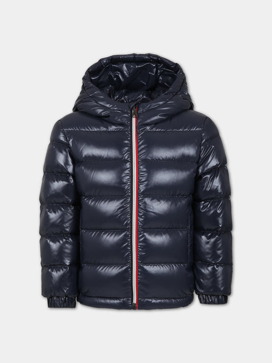 Piumino New Aubert blu per bambino con logo,Moncler Kids,954 1A00080 68950 742