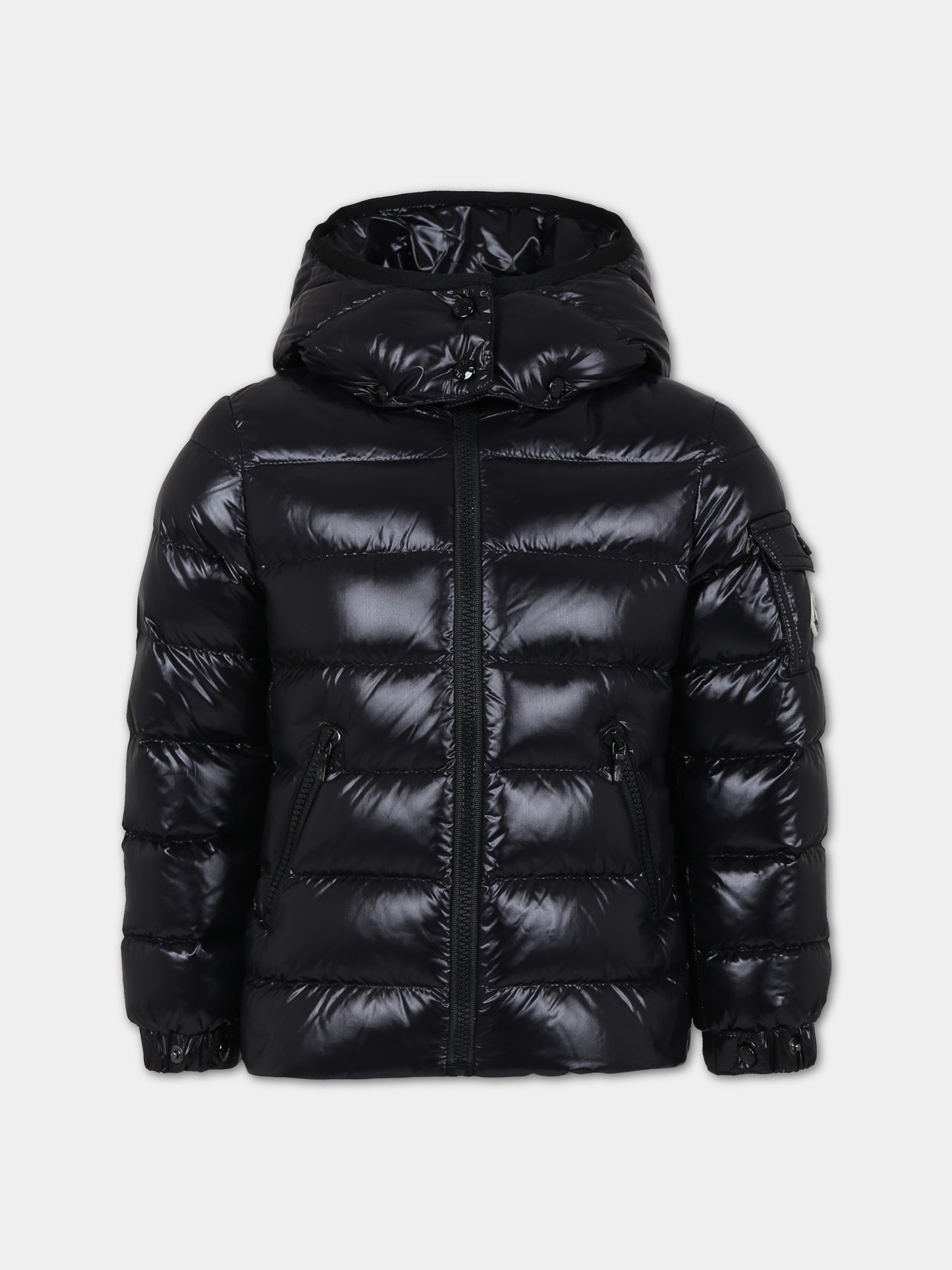Piumino Bady nero per bambina con logo,Moncler Kids,954 1A52710 68950 999
