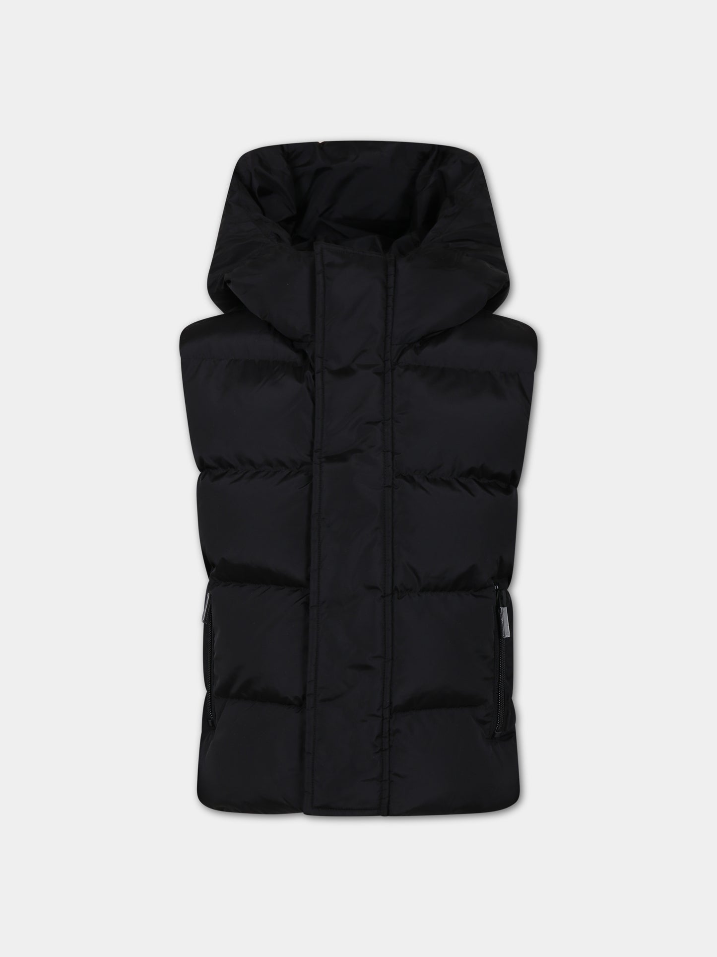 Gilet nero per bambino con logo,Dsquared2,DQ1731 D00BN D2J408U DQ900