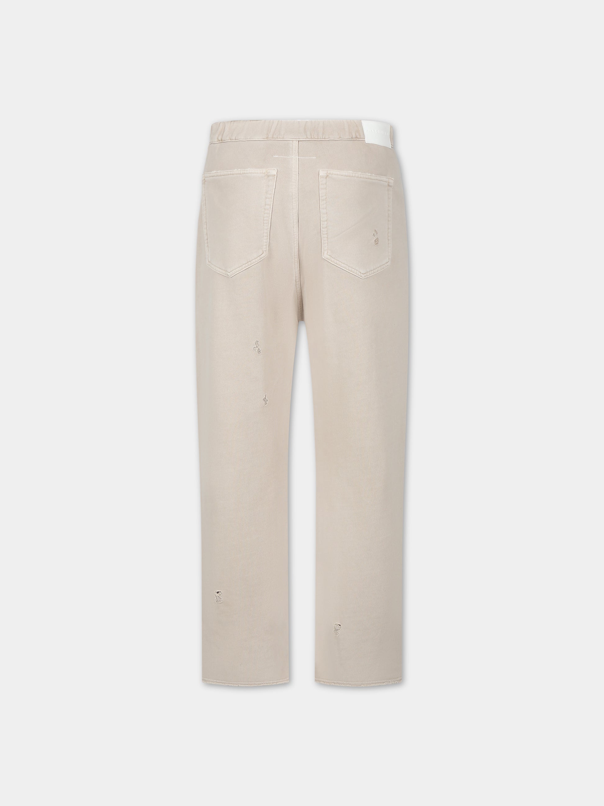 Pantaloni avorio per bambina con logo,Mm6 Maison Margiela,M60447 MM01A MM6P86U M6704