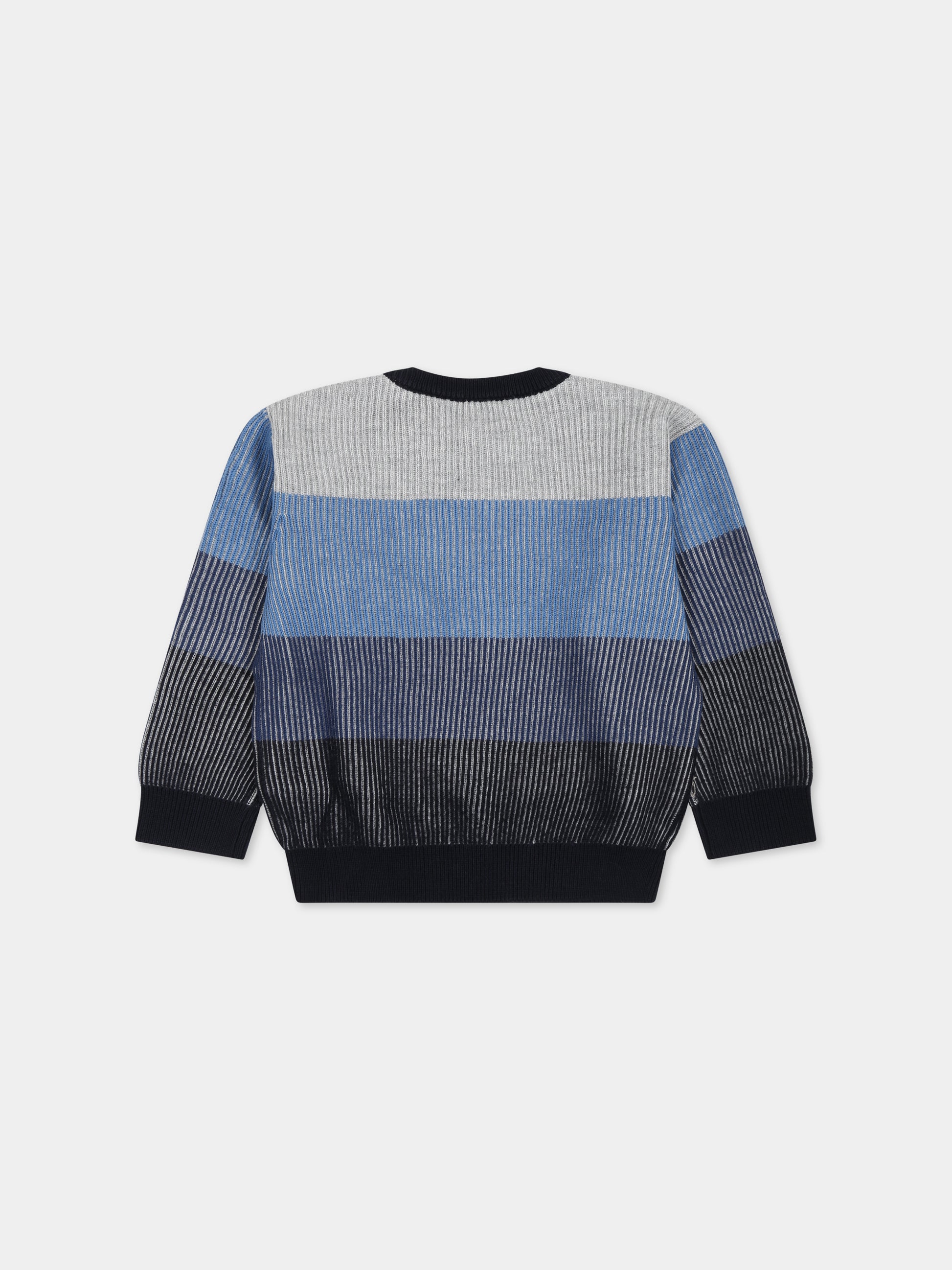 Maglione blu per neonato con aquilotto,Armani Junior,6RHM56 4MHDZ F610