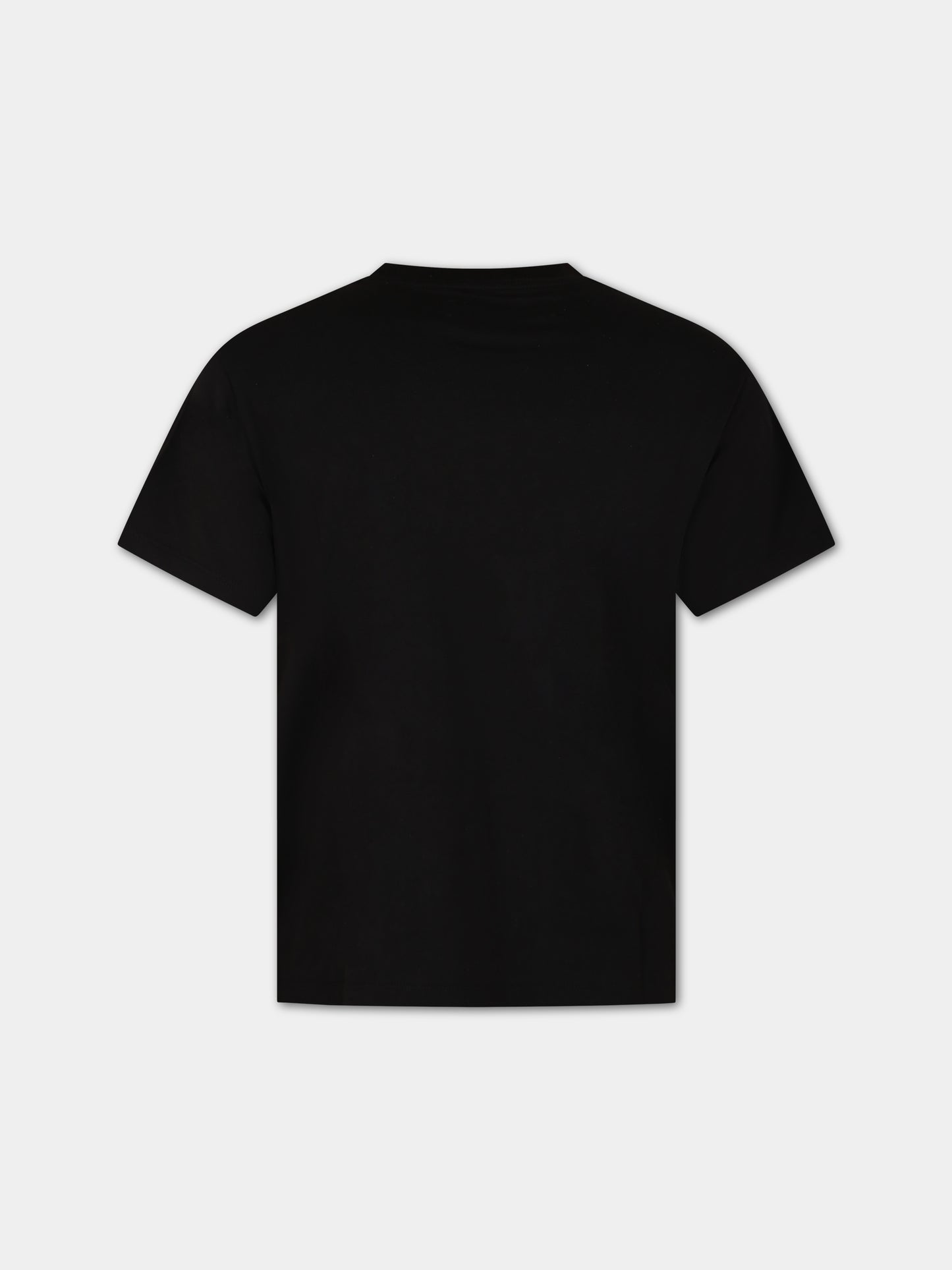 T-shirt nera per bambini con stelle e logo,Amiri,PF23KJT015 001