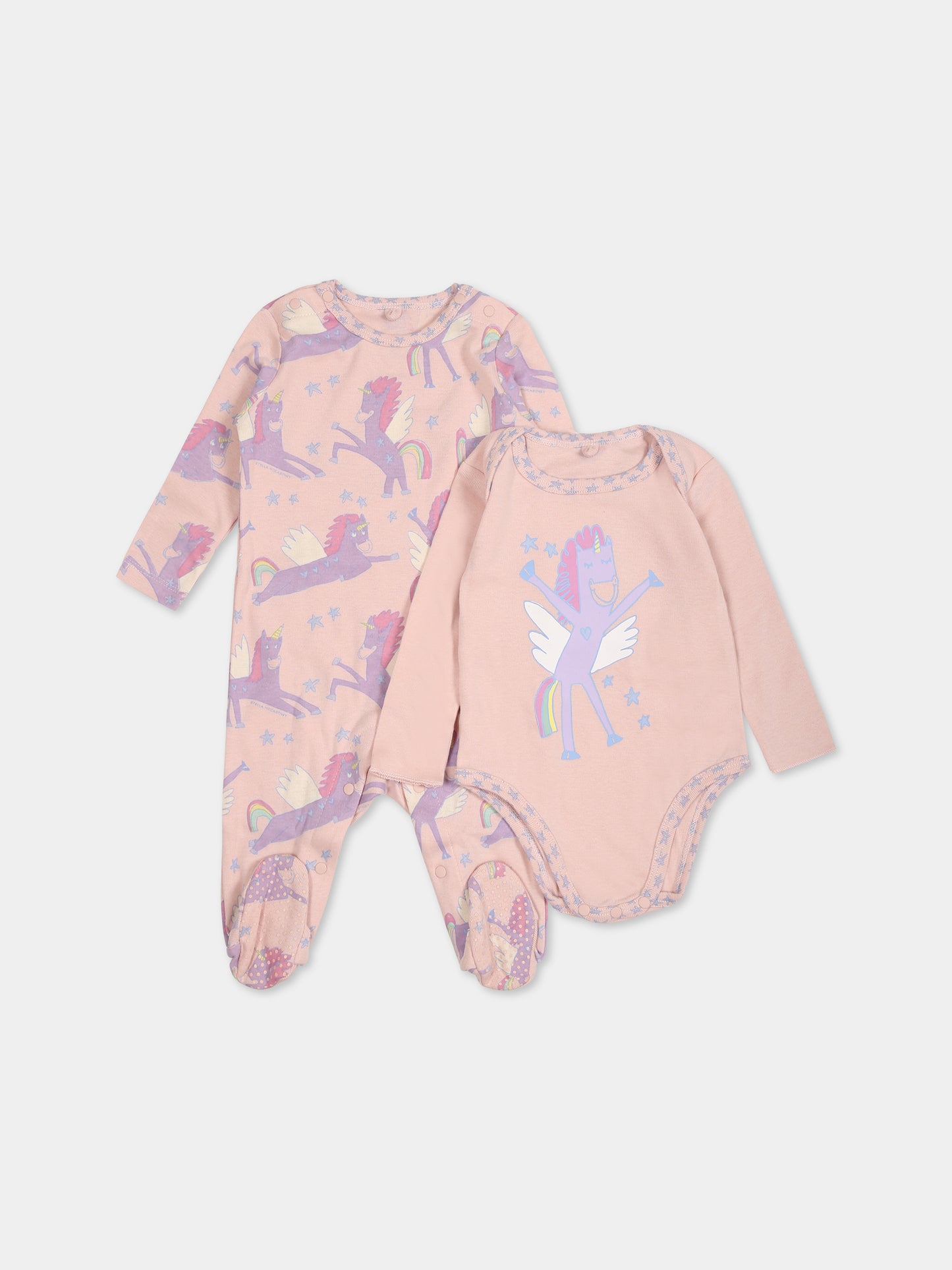 Set rosa per neonata con unicorno,Stella Mccartney Kids,TTB019 Z1467 505MC