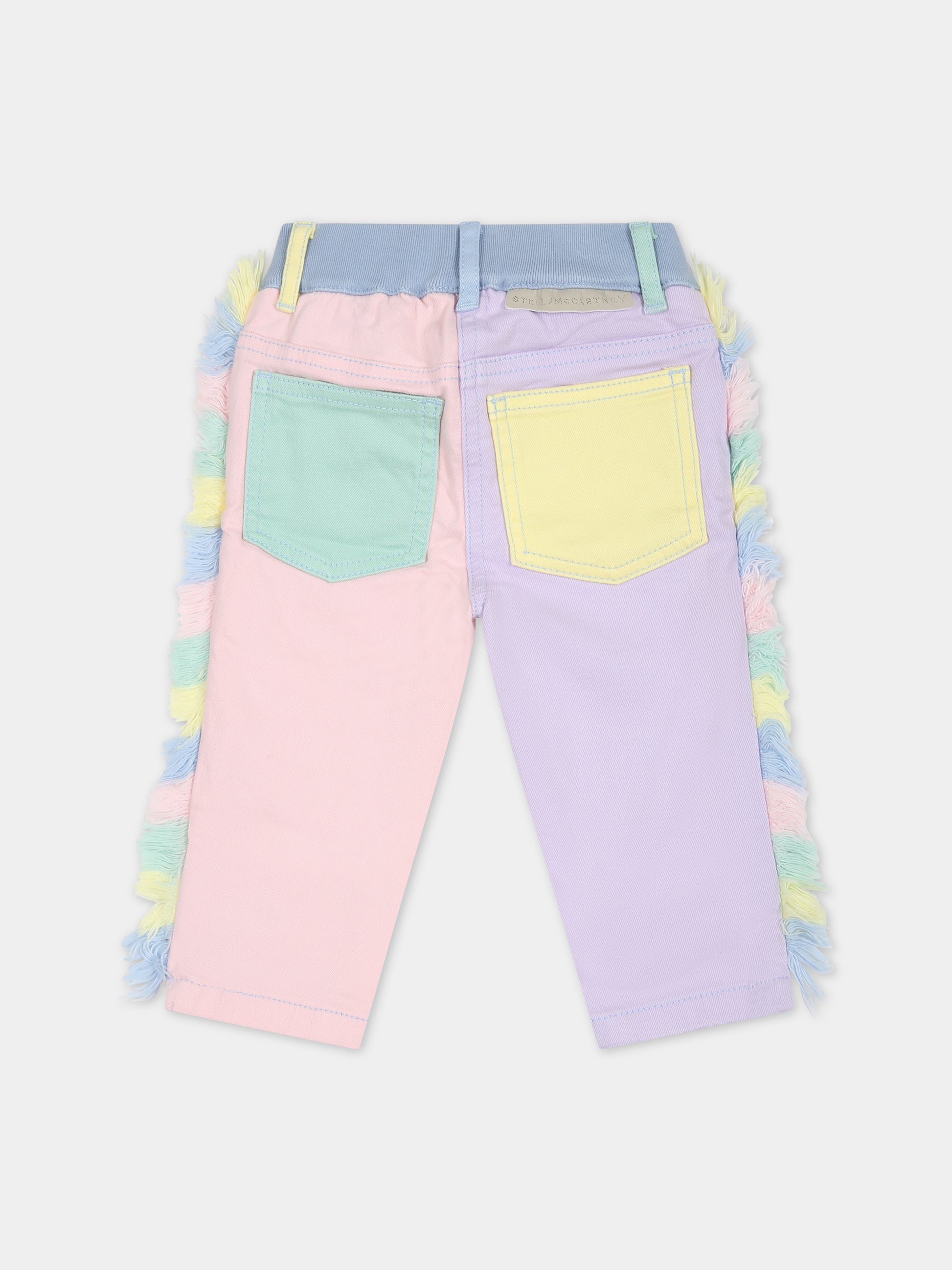 Jeans muticolor per neonata con patch logato,Stella Mccartney Kids,TT6050 Z0156 999