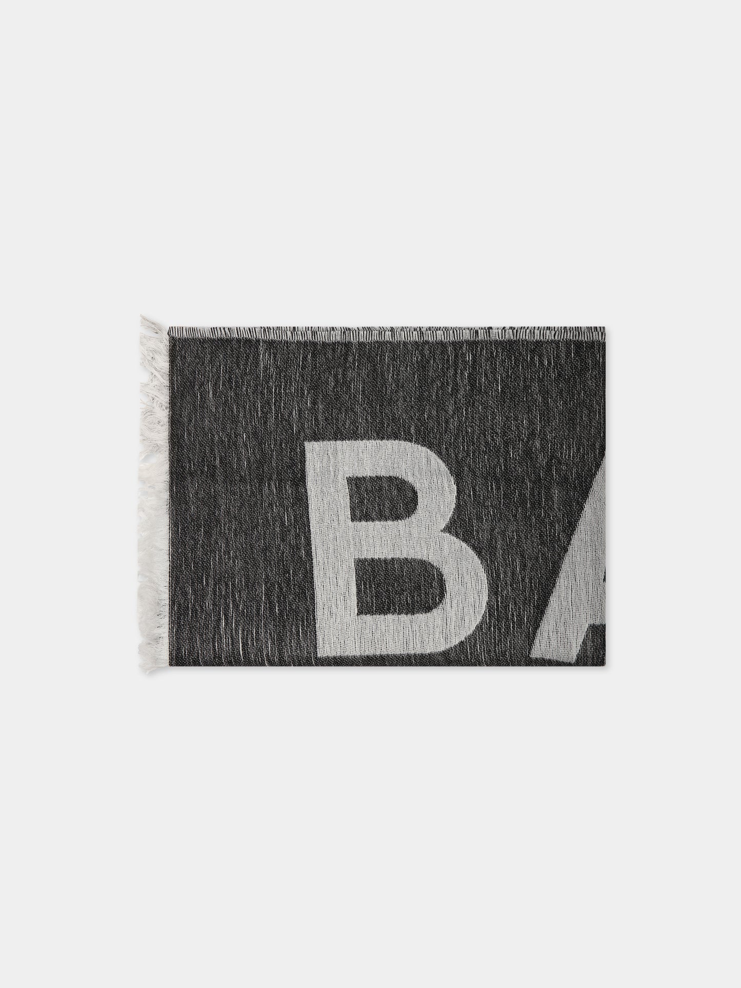 Sciarpa nera per bambini con logo,Balmain Kids,BT0Q83 Z1664 930BC