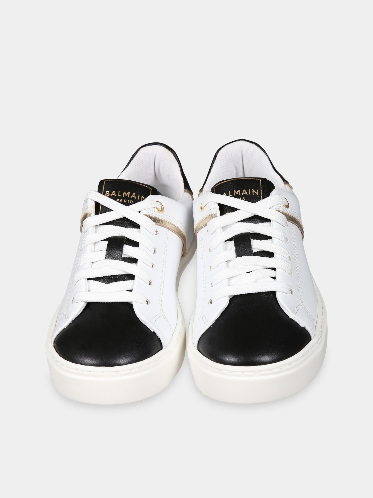 Sneakers bianche per bambini con logo,Balmain Kids,BT0Q26 Z1217 100NE