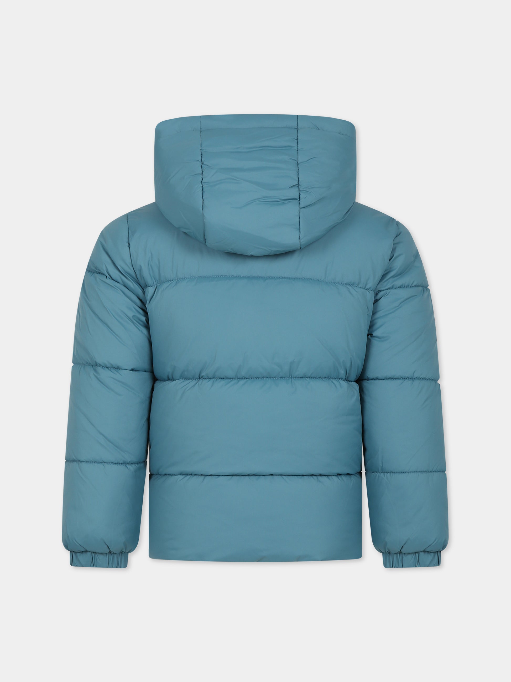 Piumino celeste per bambino con logo,Timberland,T26593 875