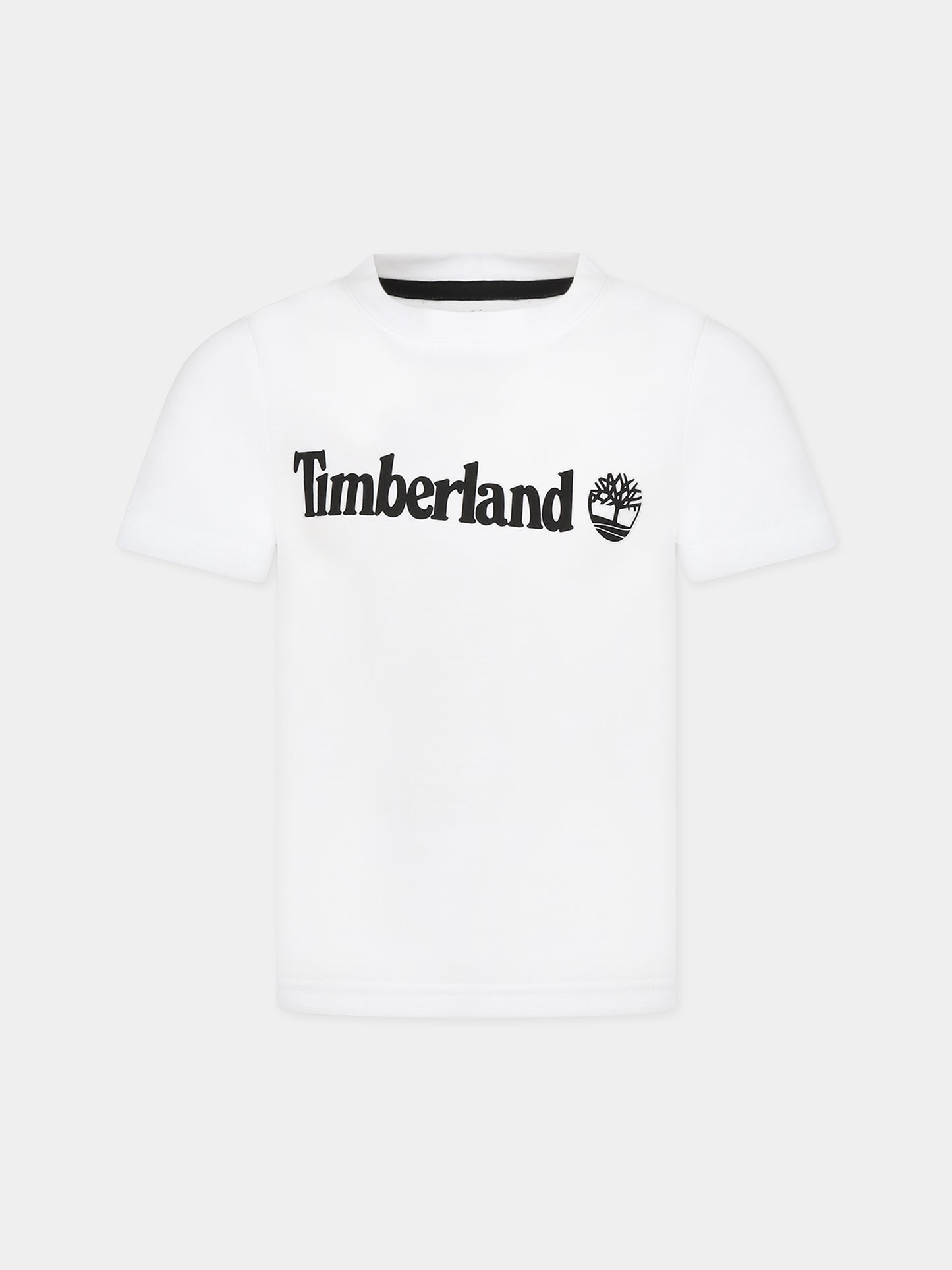 T-shirt bianca per bambino con logo,Timberland,T25U24 10P