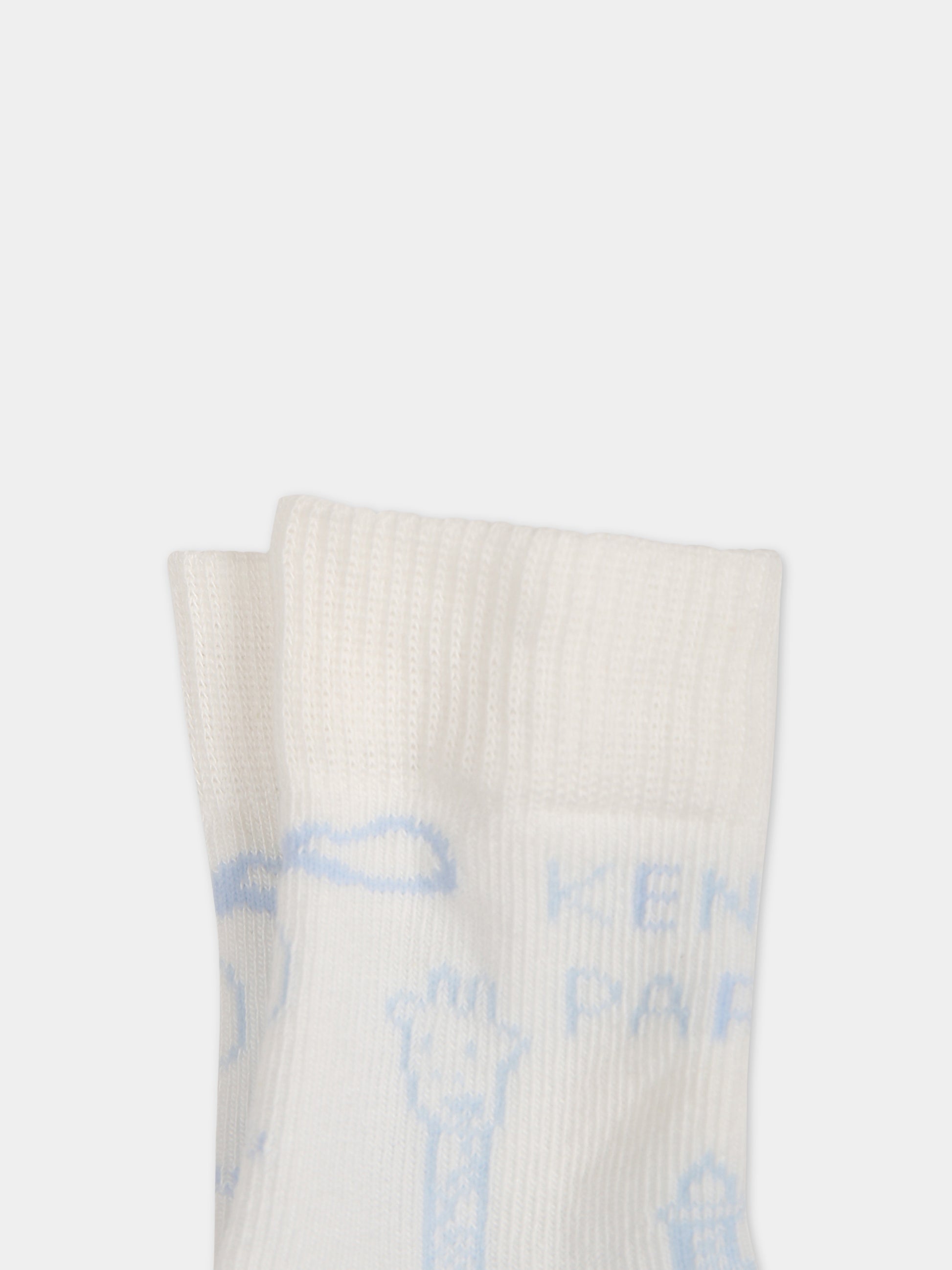 Set celeste per neonato con logo,Kenzo Kids,K90099 771