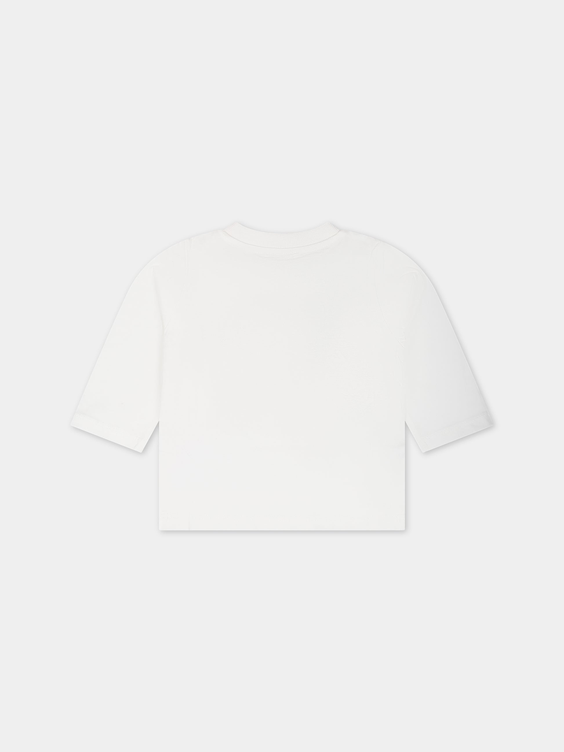 T-shirt bianca per neonati con logo,Kenzo Kids,K05529 12P