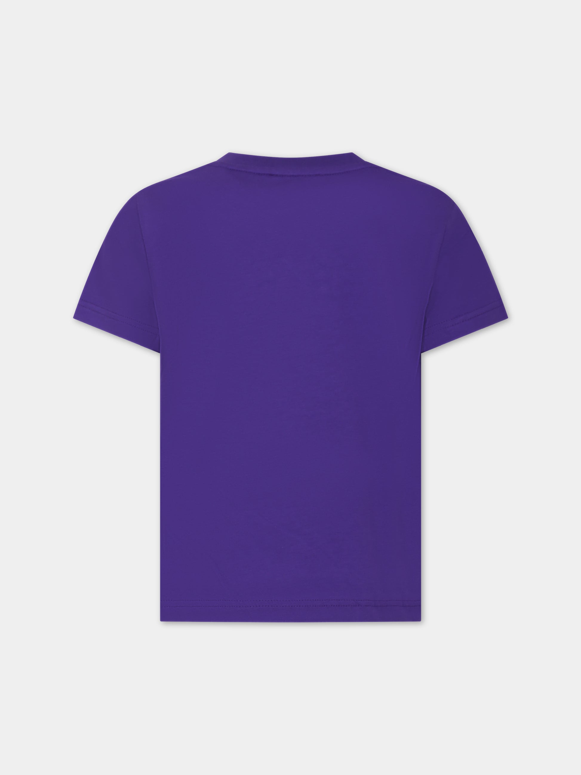 T-shirt viola per bambini con logo,Givenchy Kids,H25460 91C