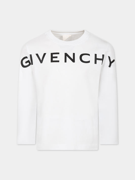 T-shirt bianca per bambini con logo,Givenchy Kids,H25449 10P