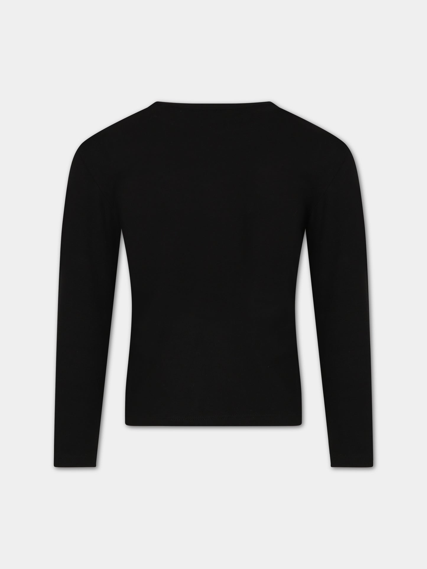 T-shirt nera per bambina con logo,Givenchy Kids,H15340 09B