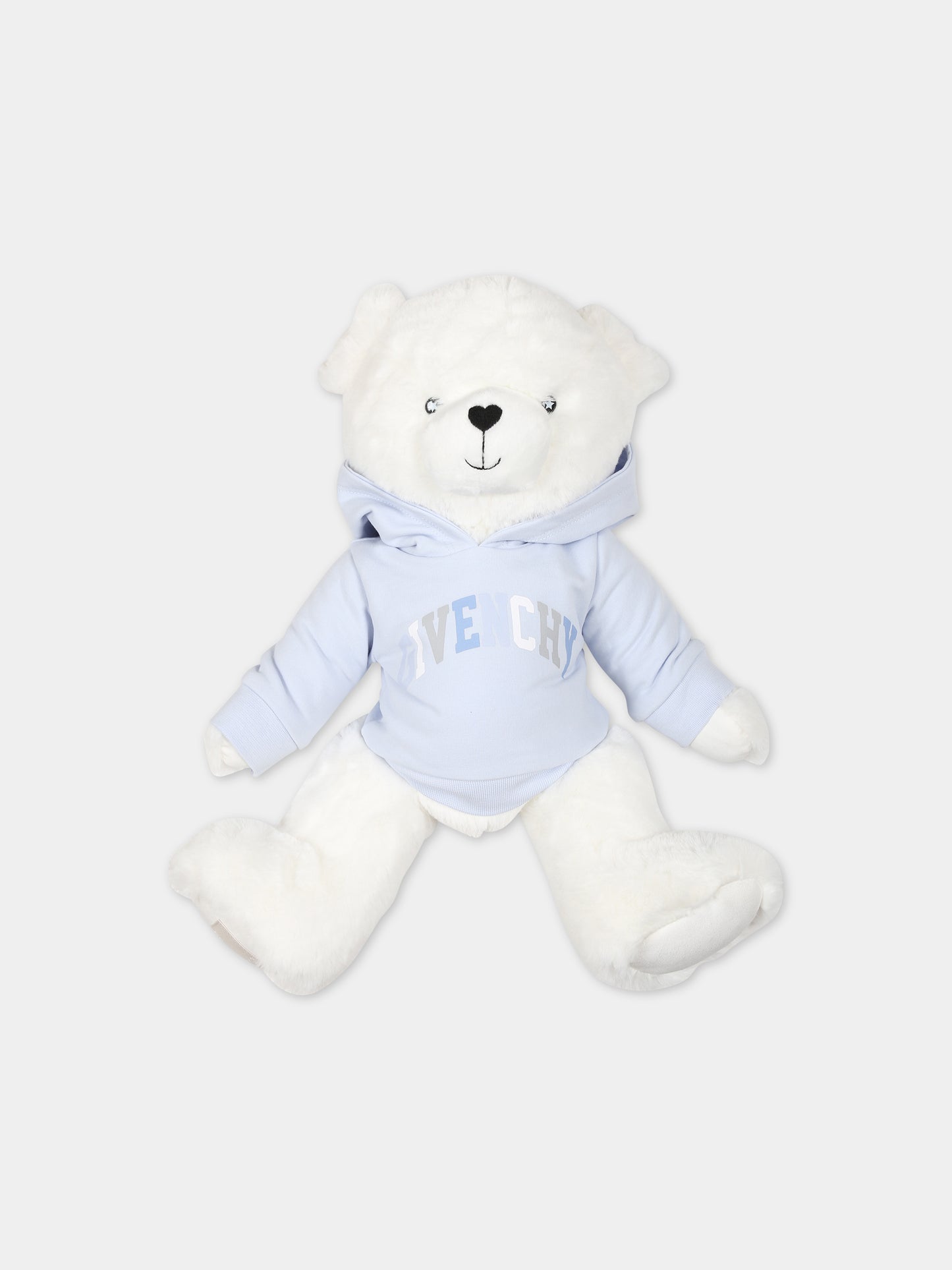 Peluche celeste per neonato con logo,Givenchy Kids,H9K076 771
