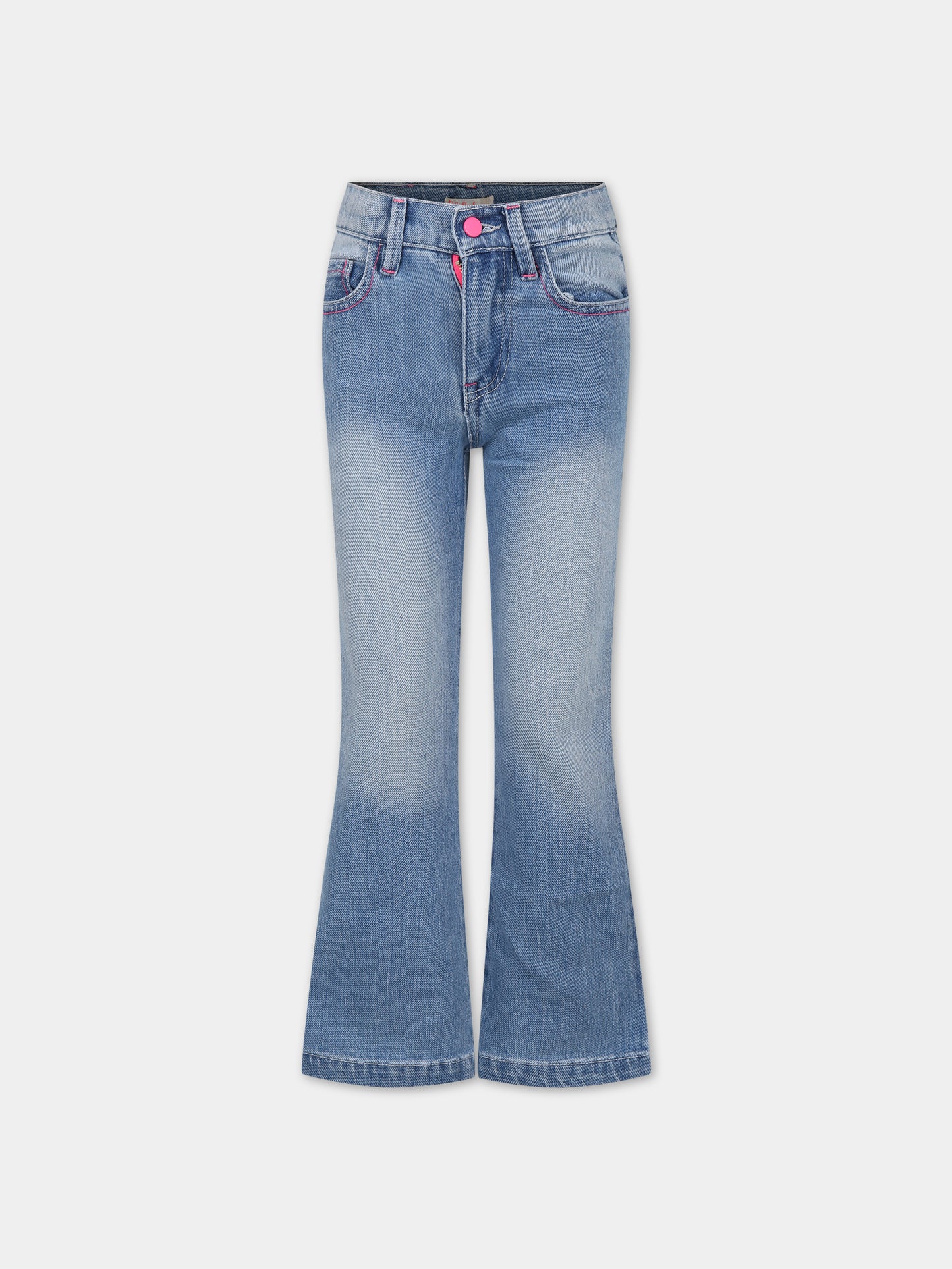 Jeans blu per bambina con logo,Billieblush,U14675 Z18