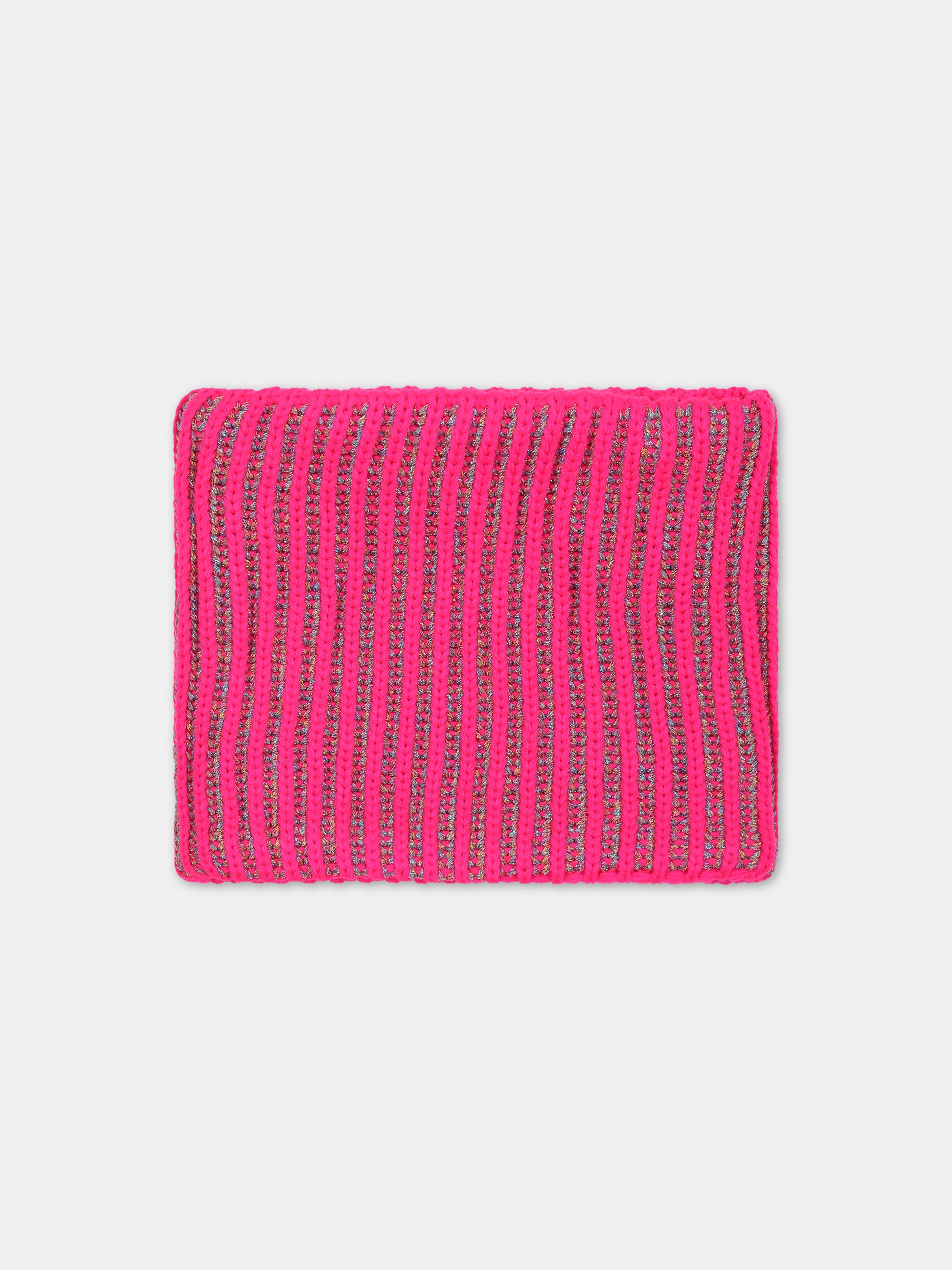 Sciarpa fucsia per bambina con cuori,Billieblush,U11152 MALABAR FLUO