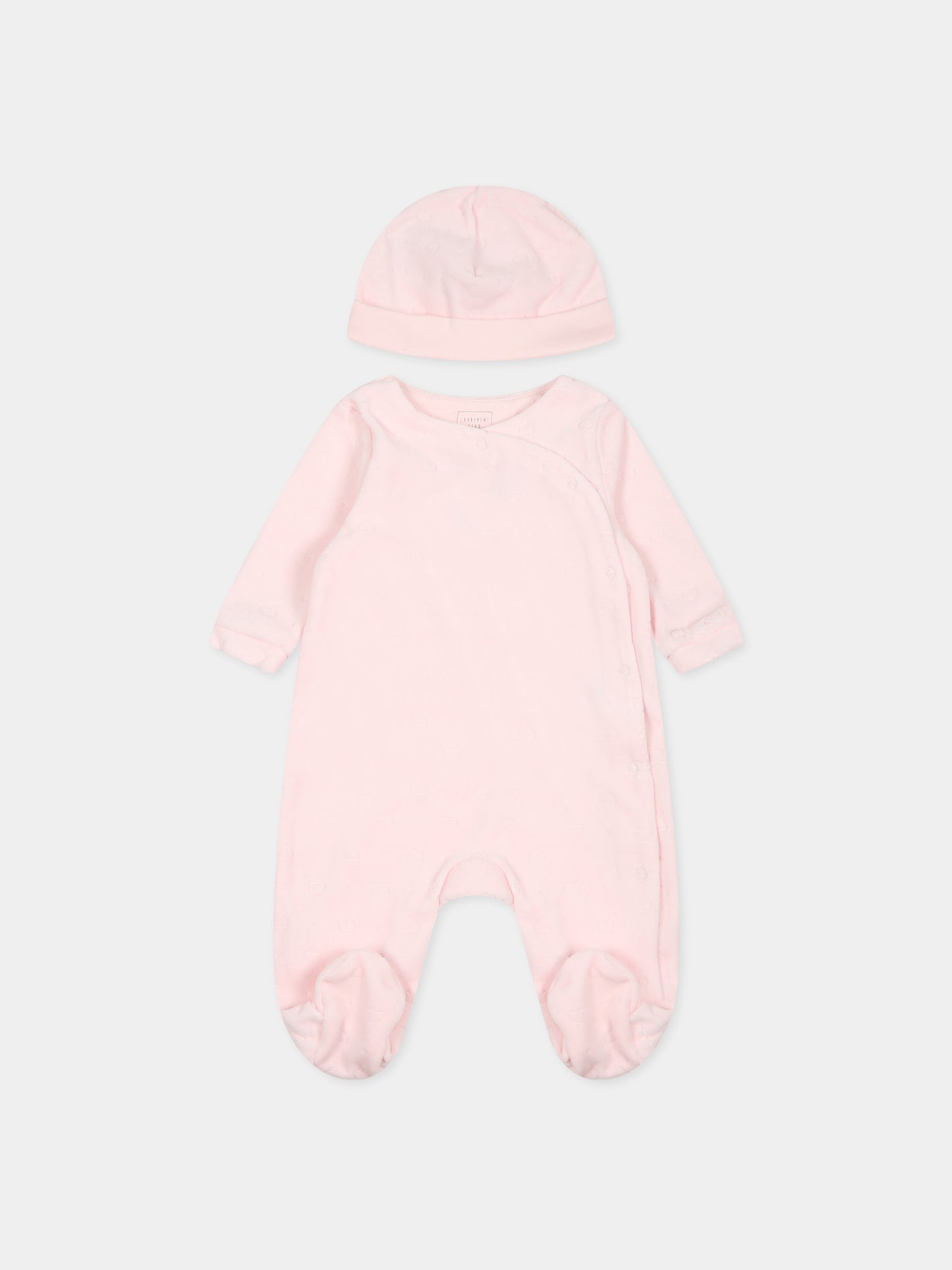 Set rosa per neonata con cuori,Carrement Beau,Y98221 43B