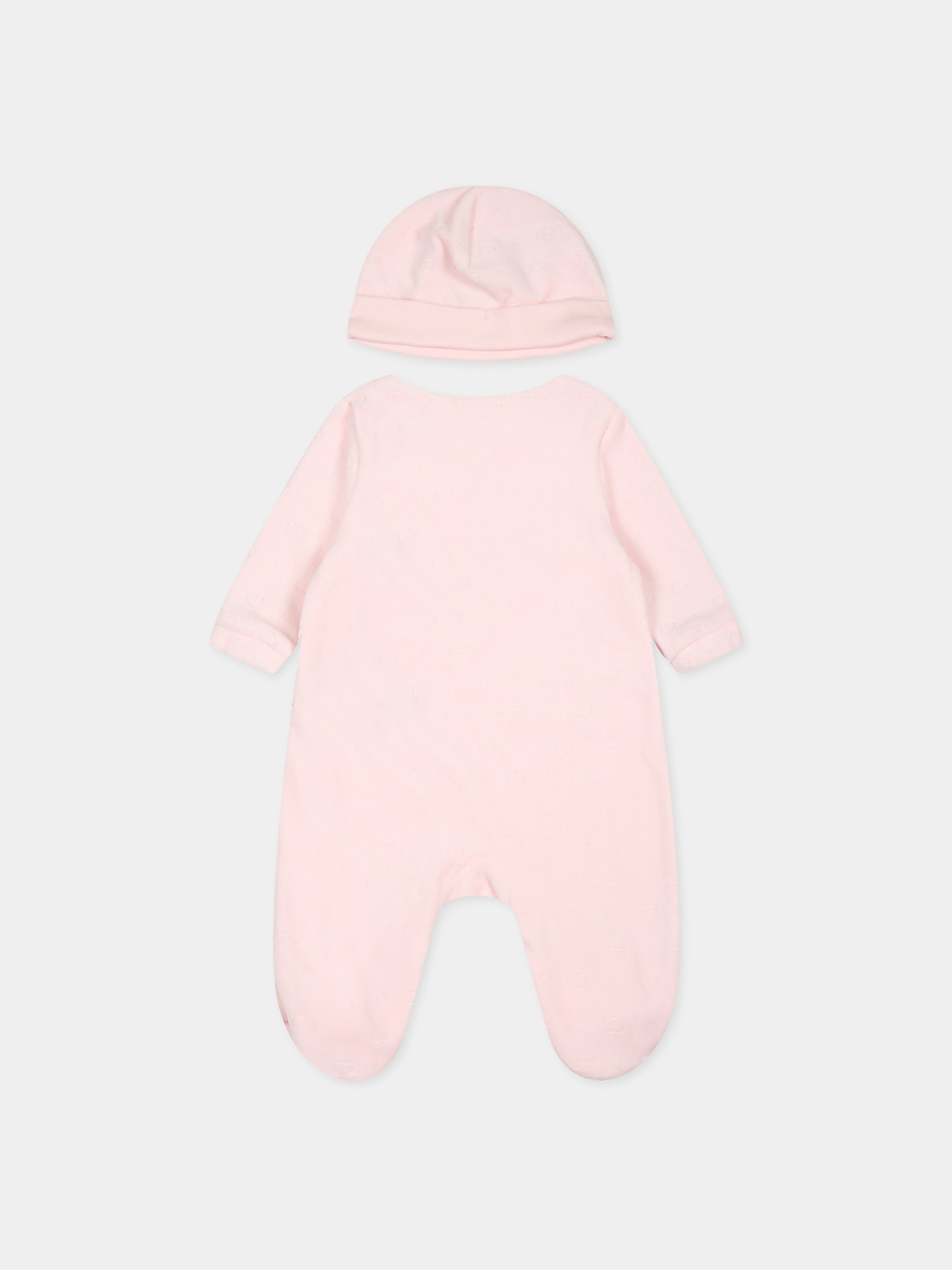 Set rosa per neonata con cuori,Carrement Beau,Y98221 43B