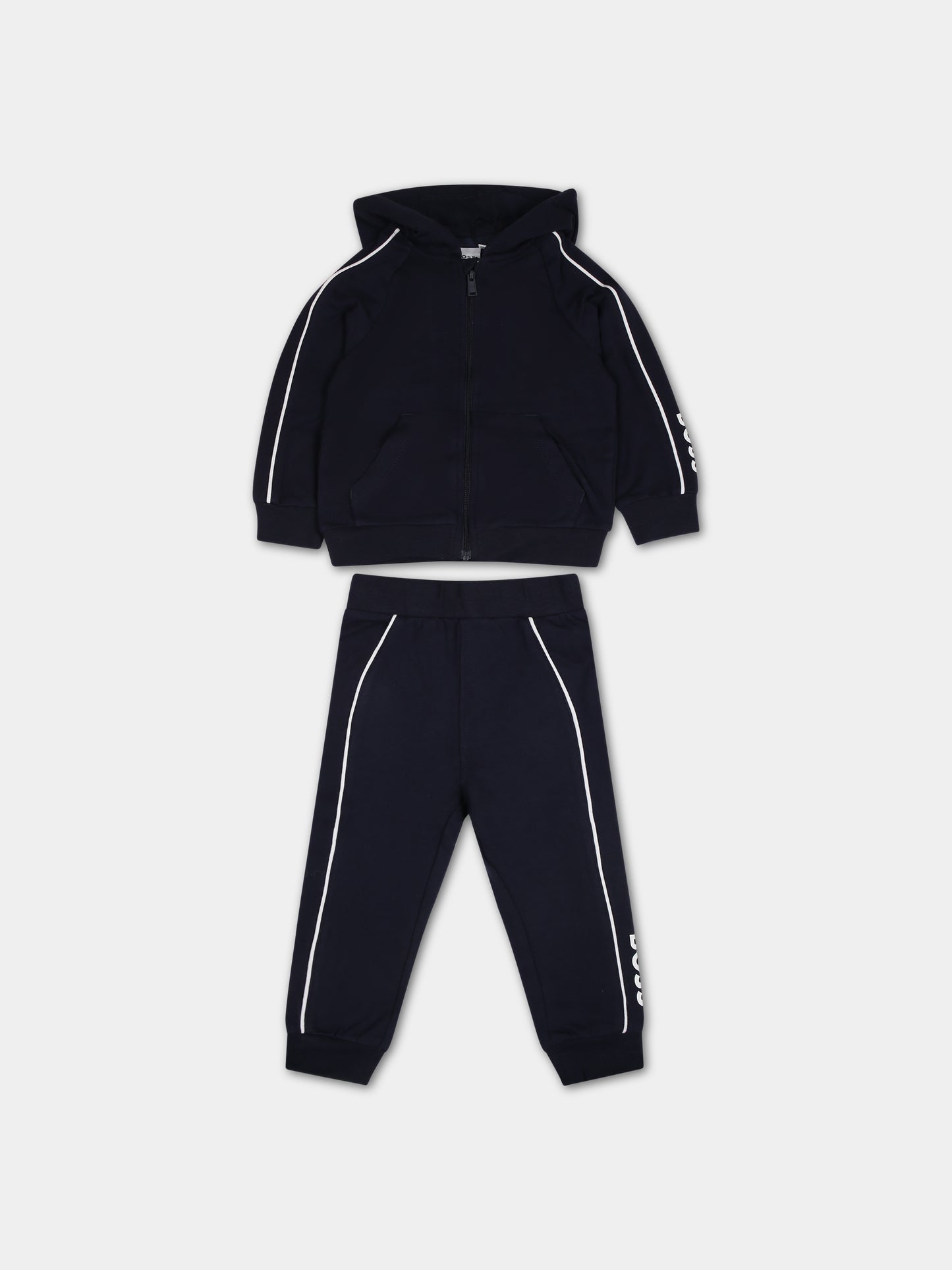 Completo blu per neonato con logo,Boss,J98428 849