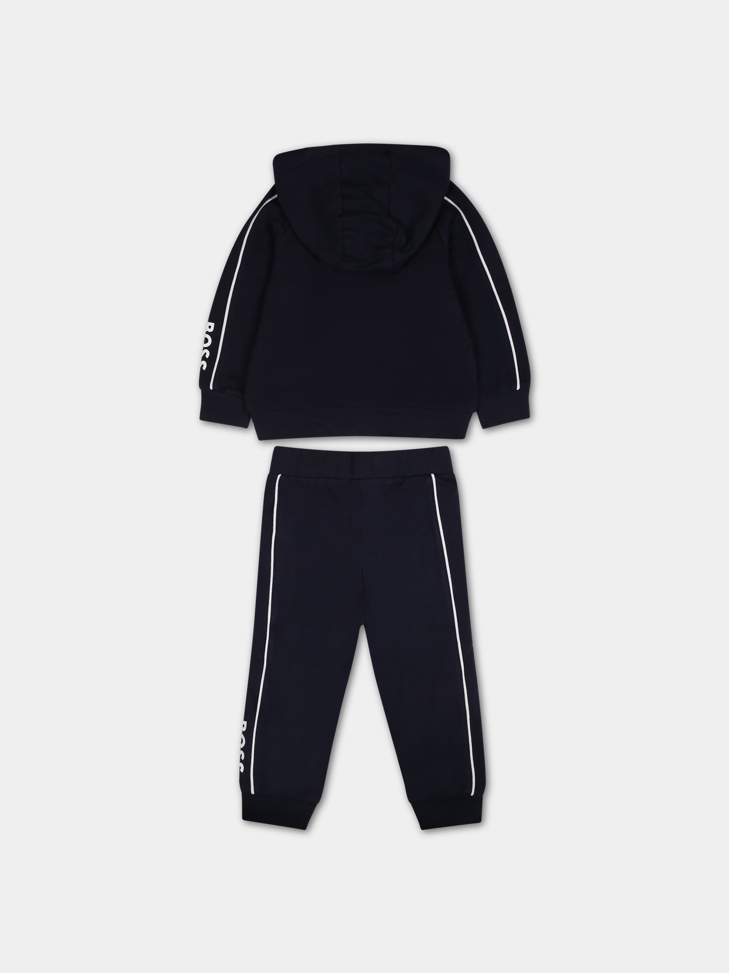 Completo blu per neonato con logo,Boss,J98428 849