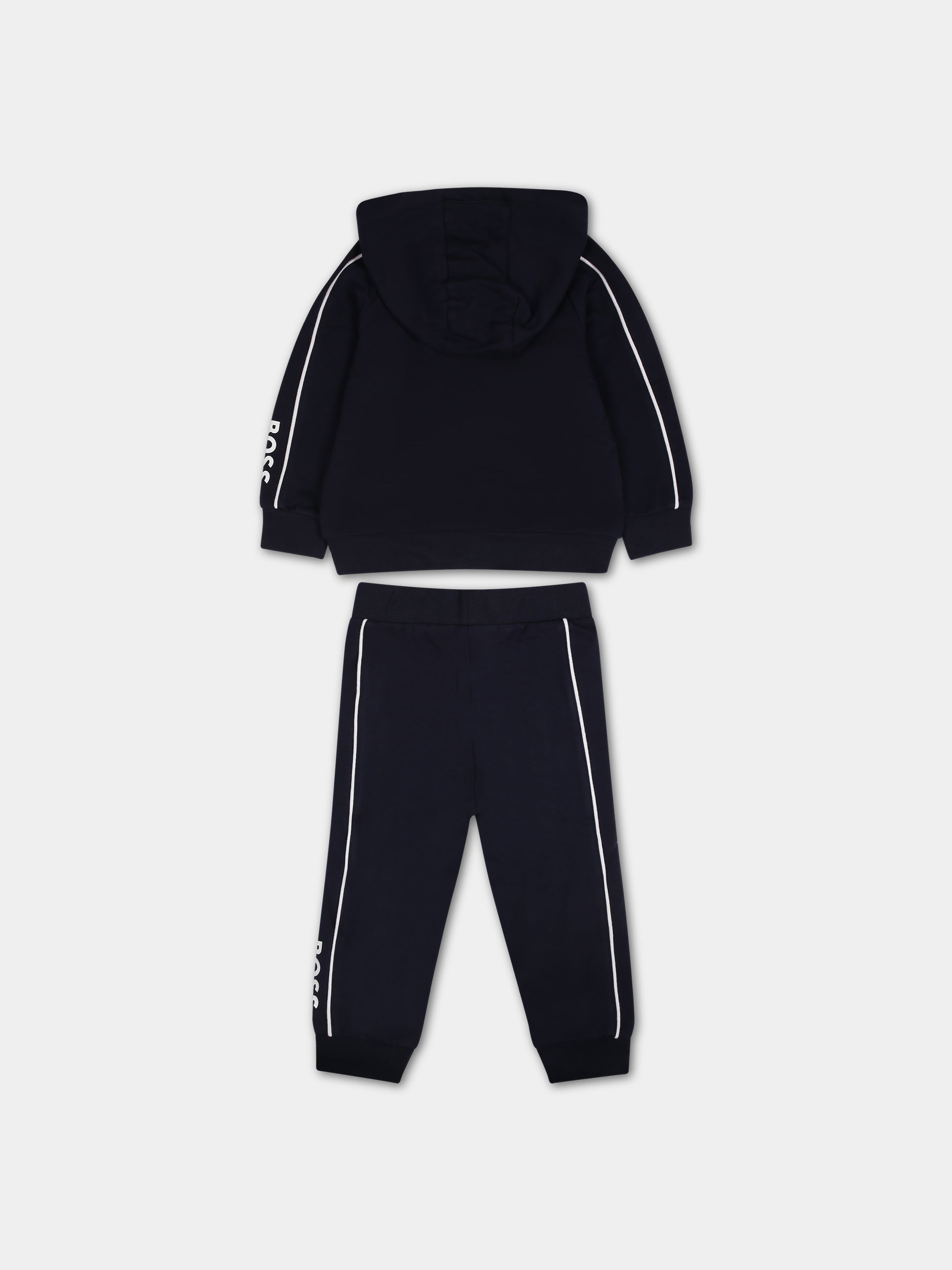 Completo blu per neonato con logo,Boss,J98428 849