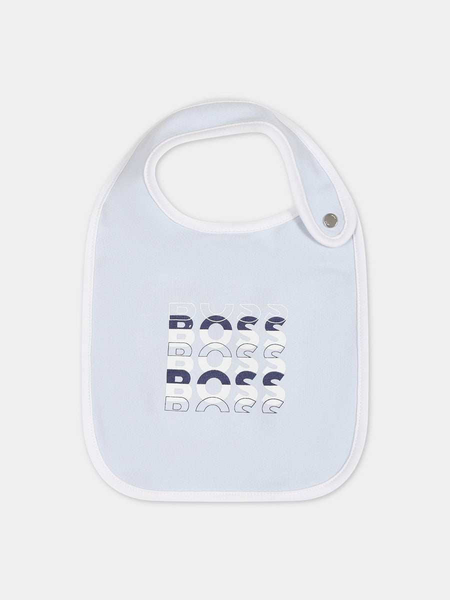 Set celeste per neonato con logo,Boss,J98424 771