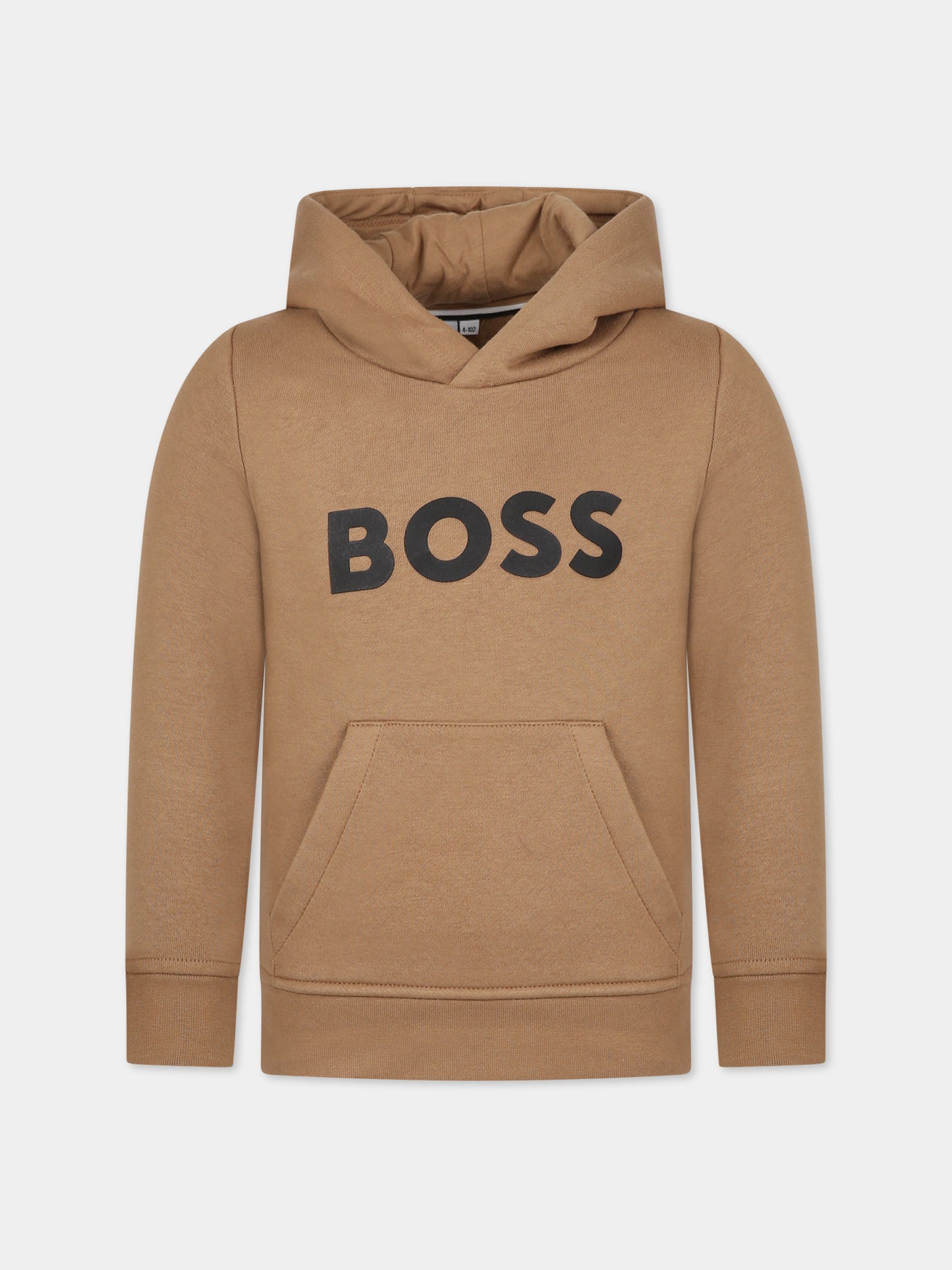 Felpa beige per bambino con logo,Boss,J25Q15 269