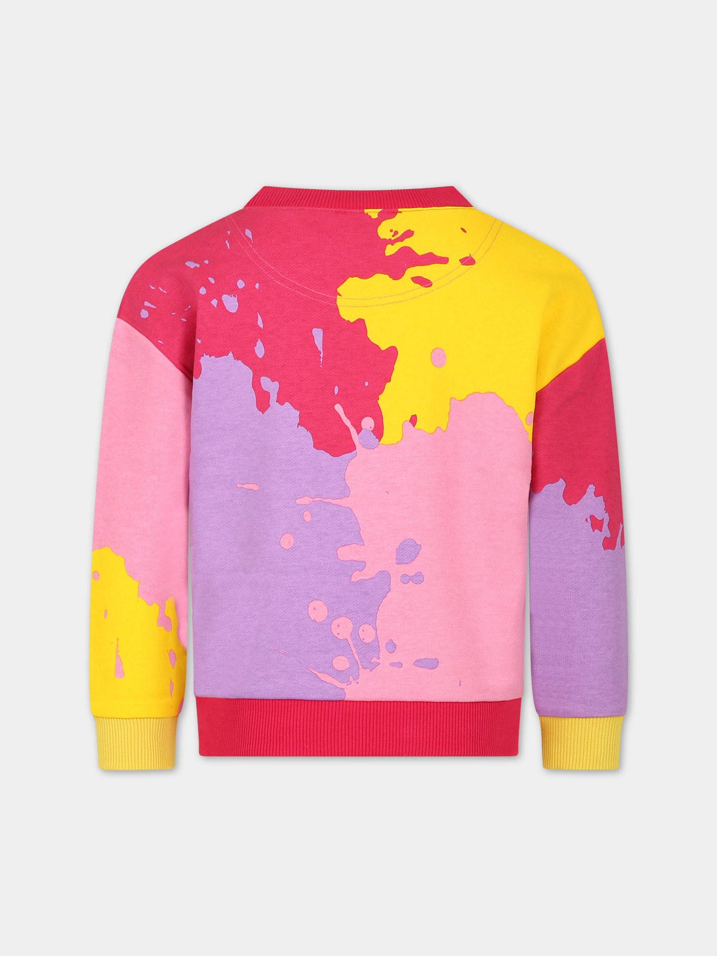 Felpa multicolor per bambina con logo,Little Marc Jacobs,W15687 Z41