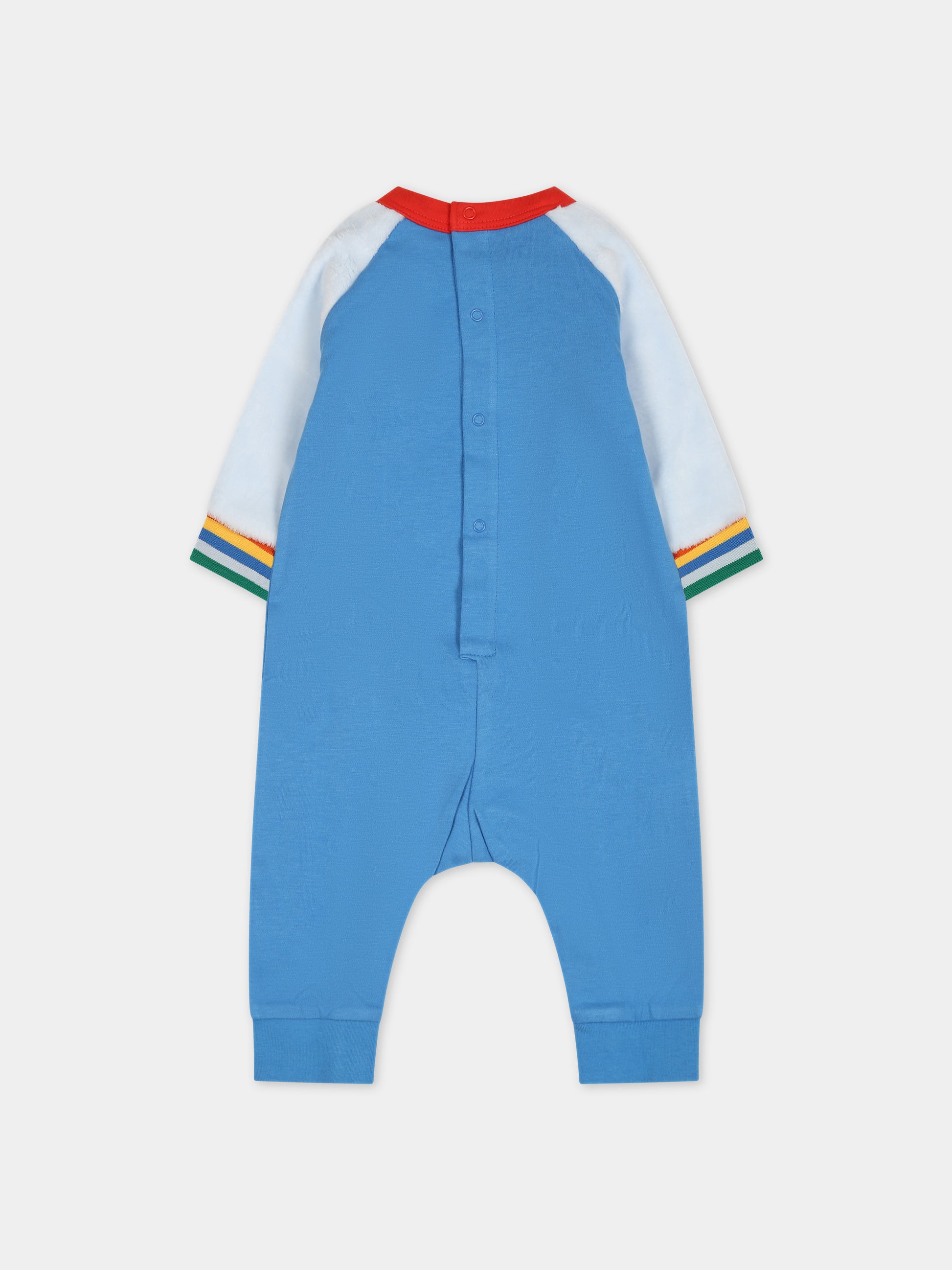 Tutina azzurra per neonato con logo,Little Marc Jacobs,W94082 83E