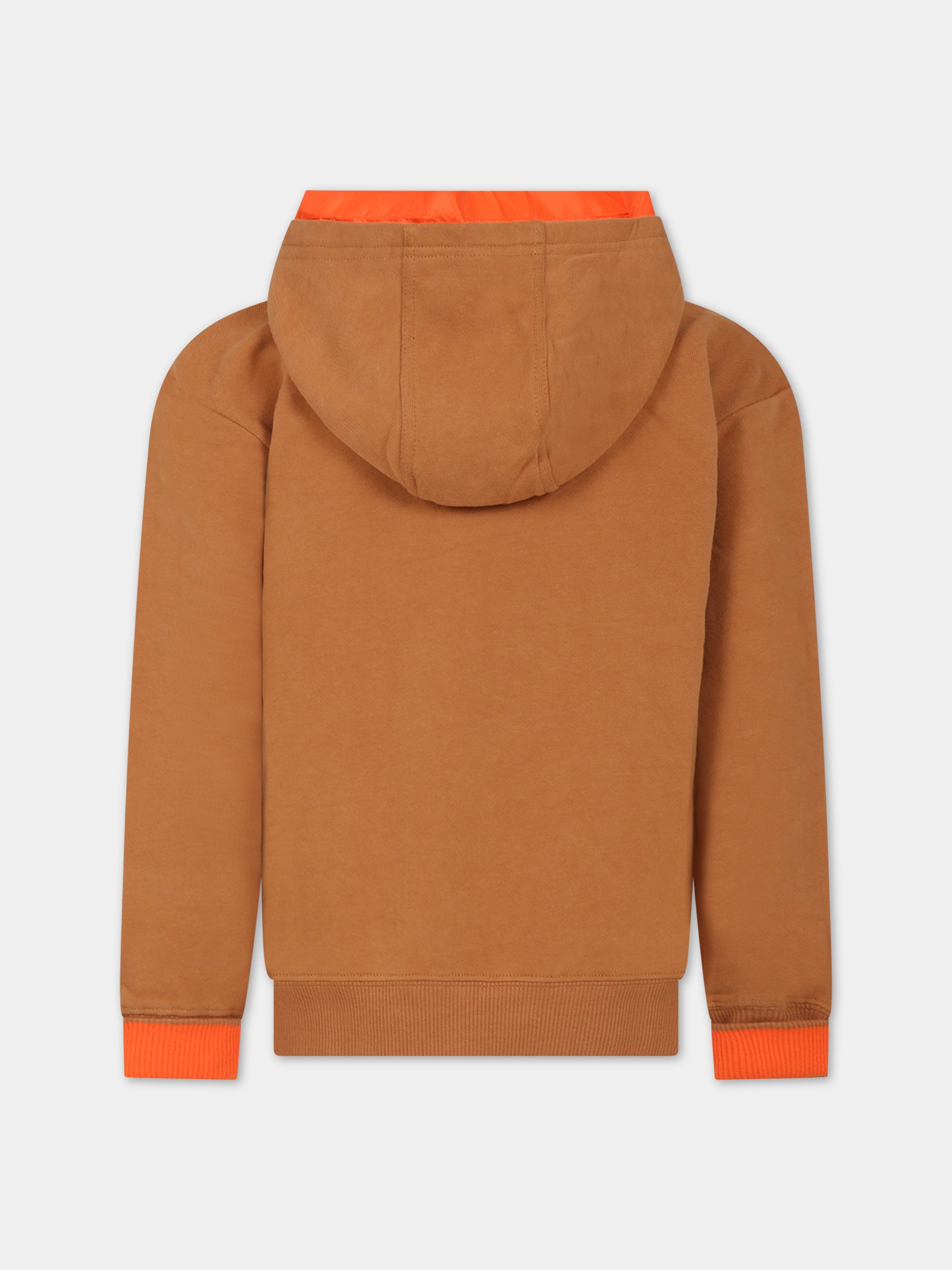 Felpa beige per bambino con logo,Little Marc Jacobs,W25623 ROSSO