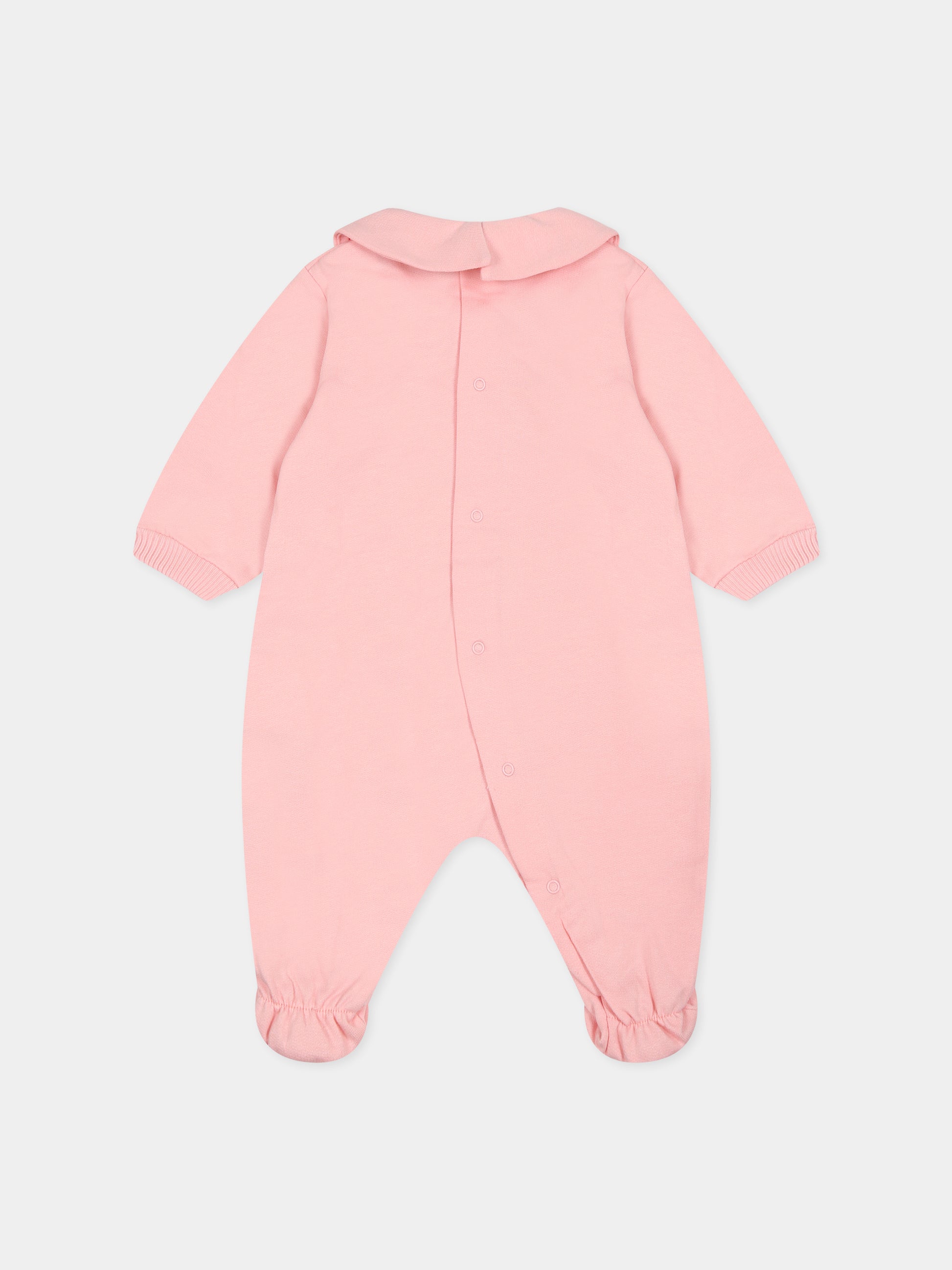 Set rosa per neonata con Teddy bear e stampa,Moschino Kids,MUY05K LCA40 50209