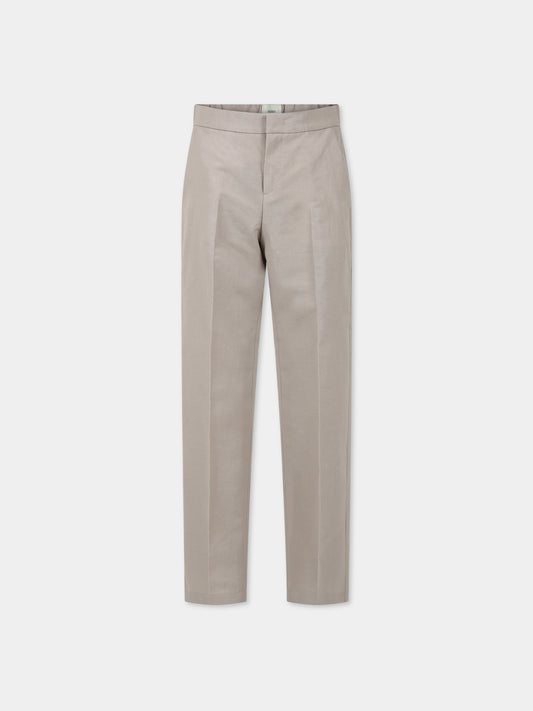 Pantaloni grigi per bambino con logo,Fendi Kids,JMF430 AMI4 F0QB9