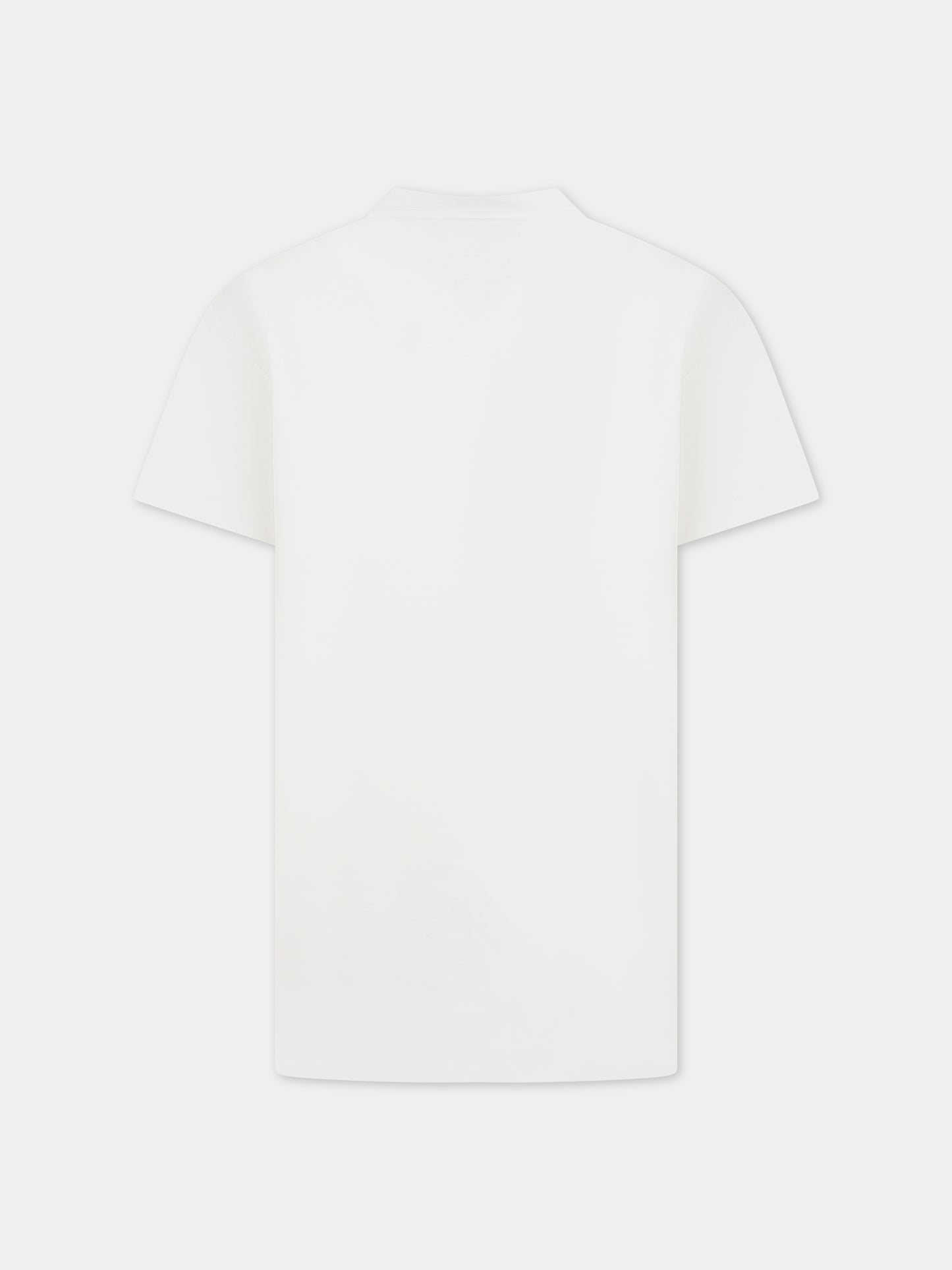 T-shirt bianca per bambini con doppia F,Fendi Kids,JFI292 7AJ F1LTW