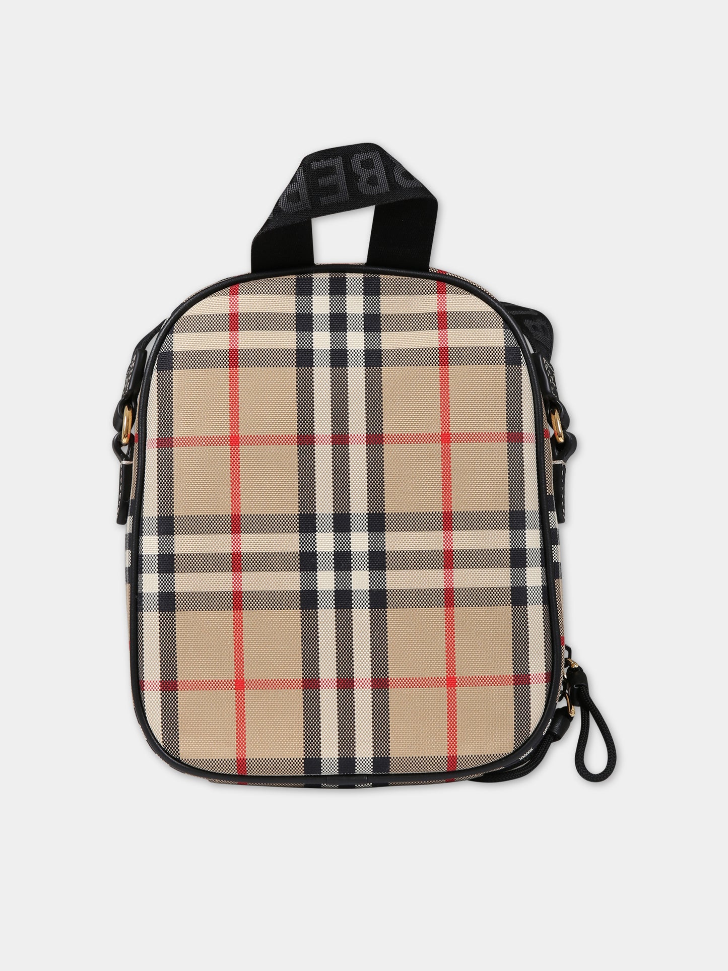 Borsa beige per bambina con iconico check vintage,Burberry Kids,8069258
